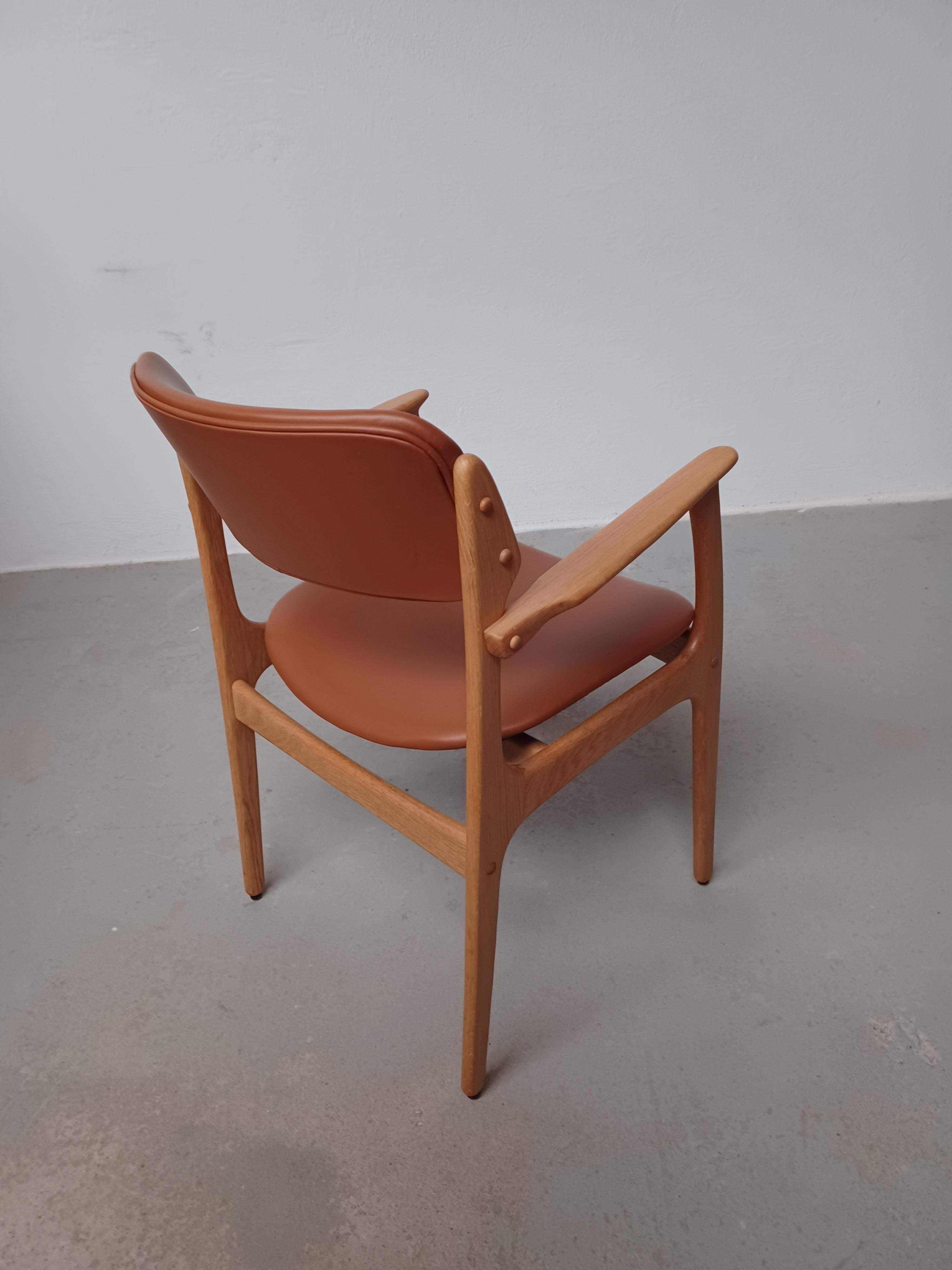 Mid-20th Century 1960s Erik Buch Two Fully Restored Customizable Armchairs in Oak For Sale