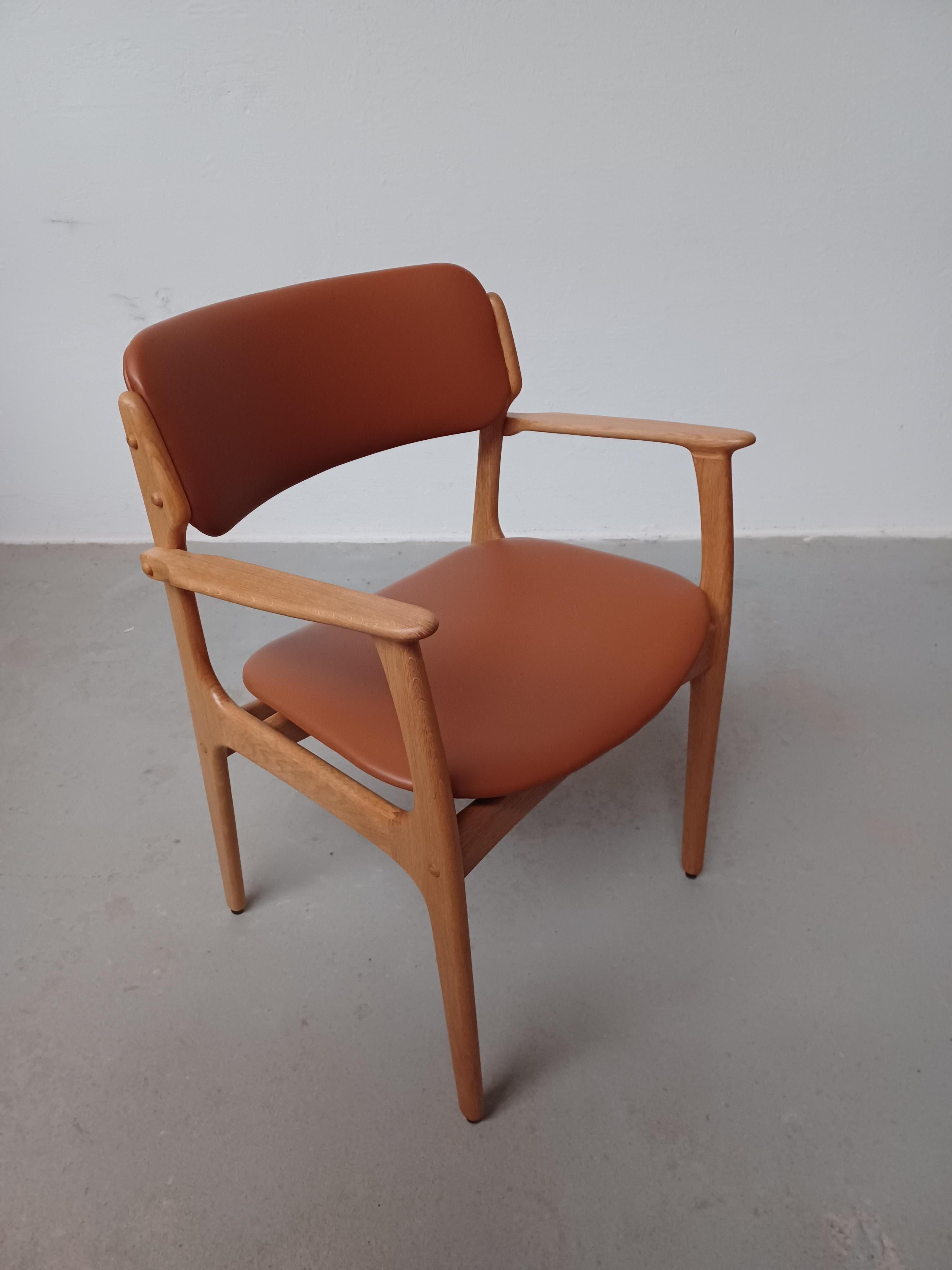 1960s Erik Buch Two Fully Restored Customizable Armchairs in Oak For Sale 2