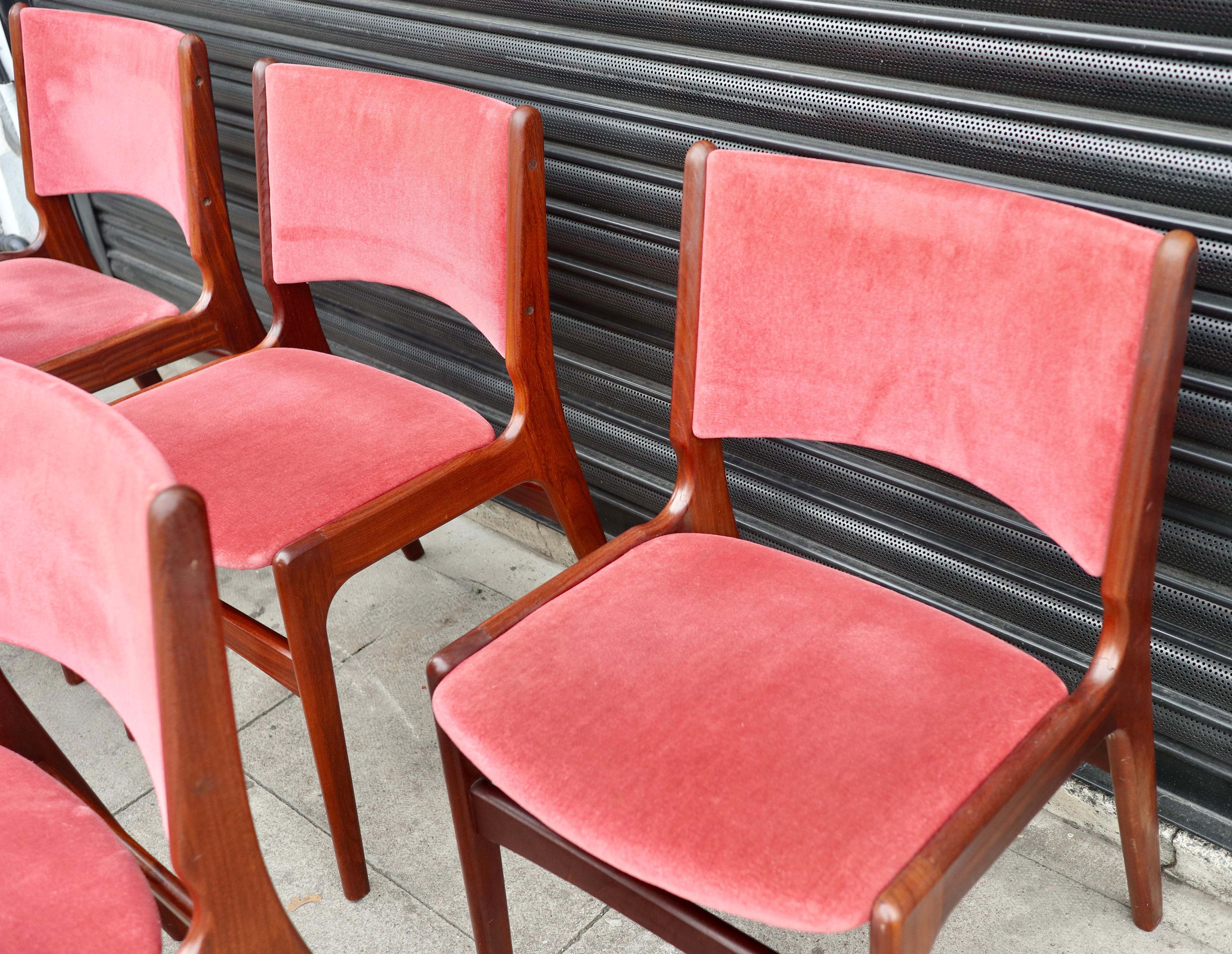 Six 1960s Erik Buch 'Model 89' Teak Danish Dining Chairs  For Sale 3