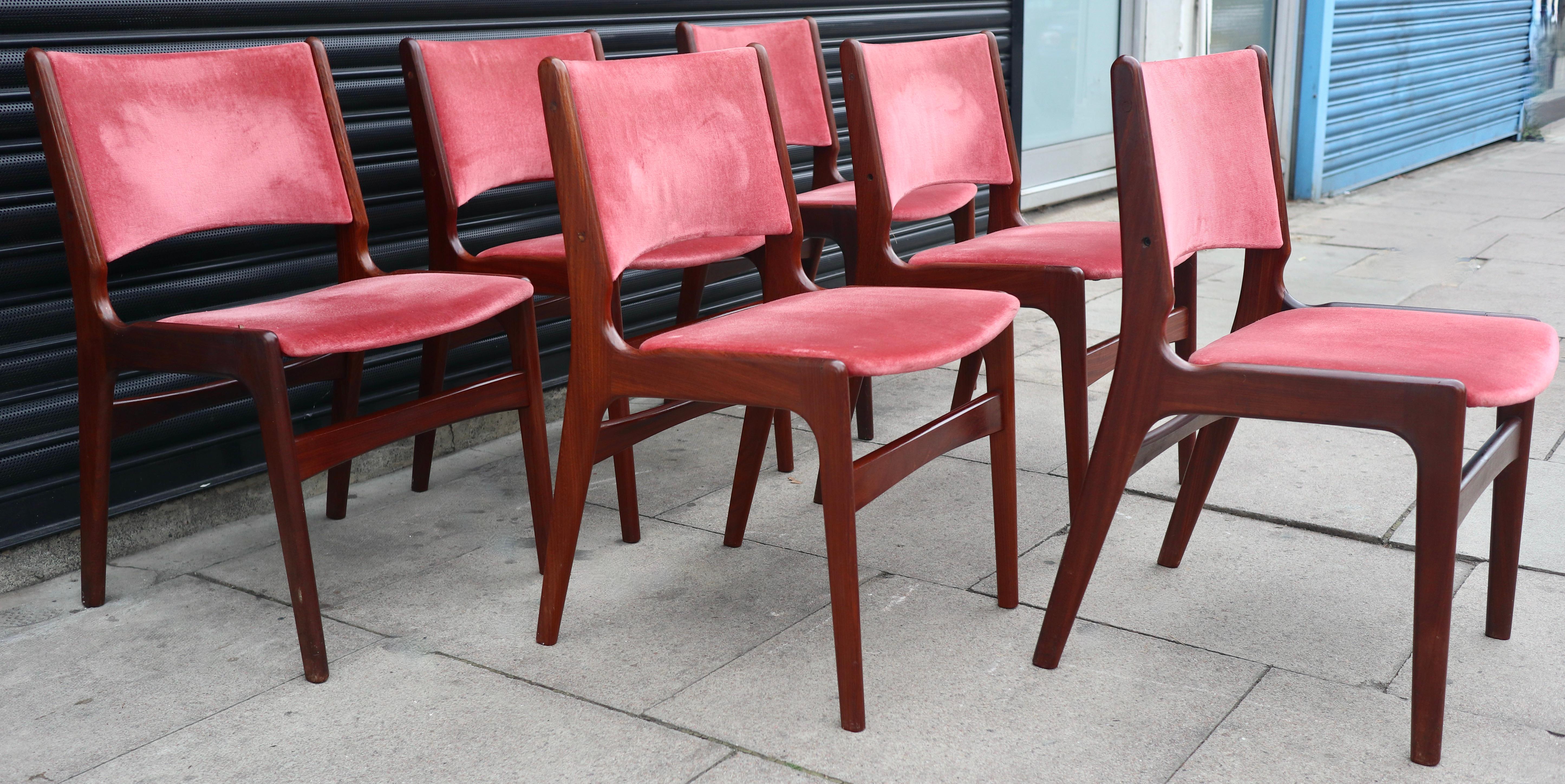 Six 1960s Erik Buch 'Model 89' Teak Danish Dining Chairs  For Sale 5