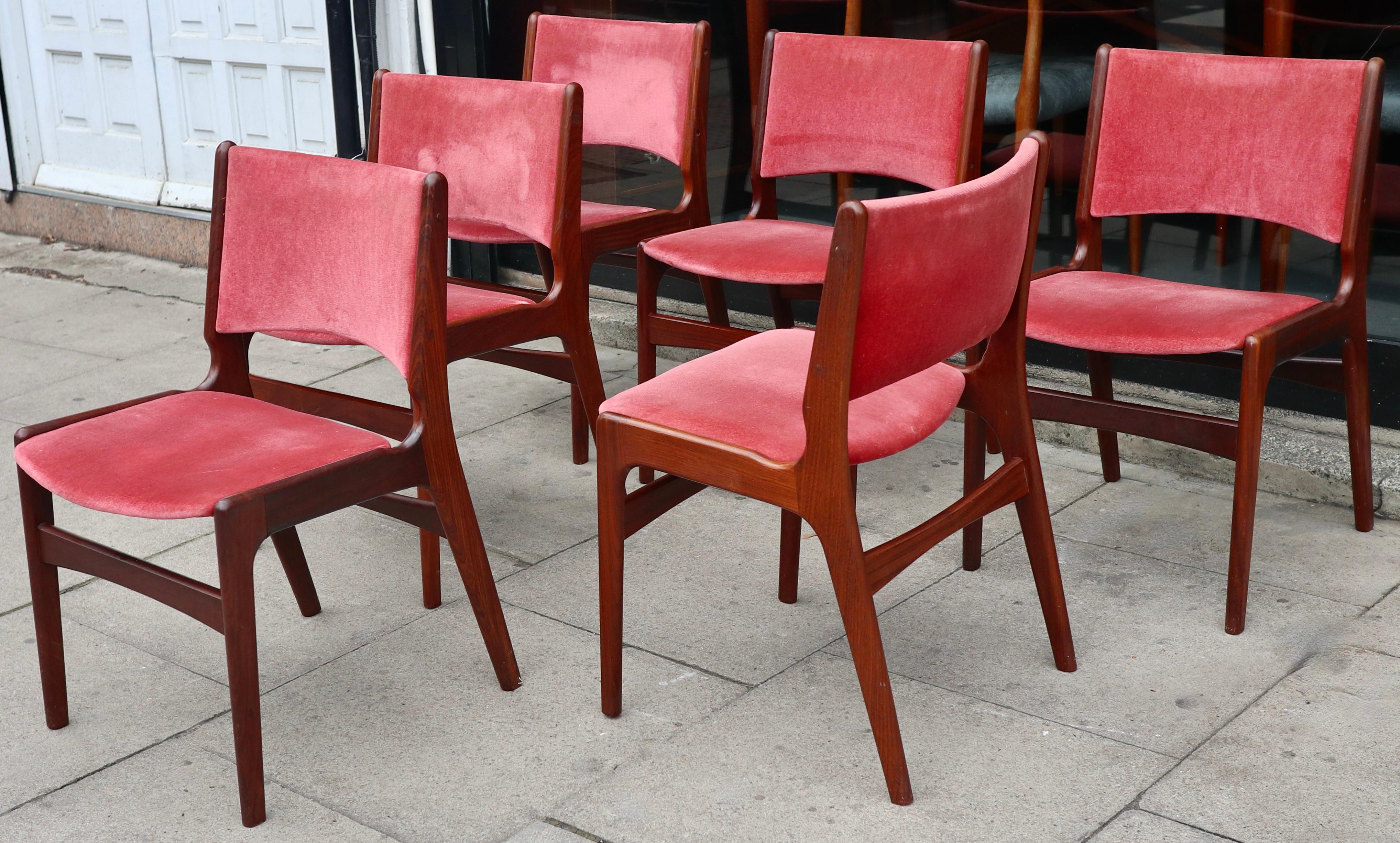 Six 1960s Erik Buch 'Model 89' Teak Danish Dining Chairs  For Sale 8
