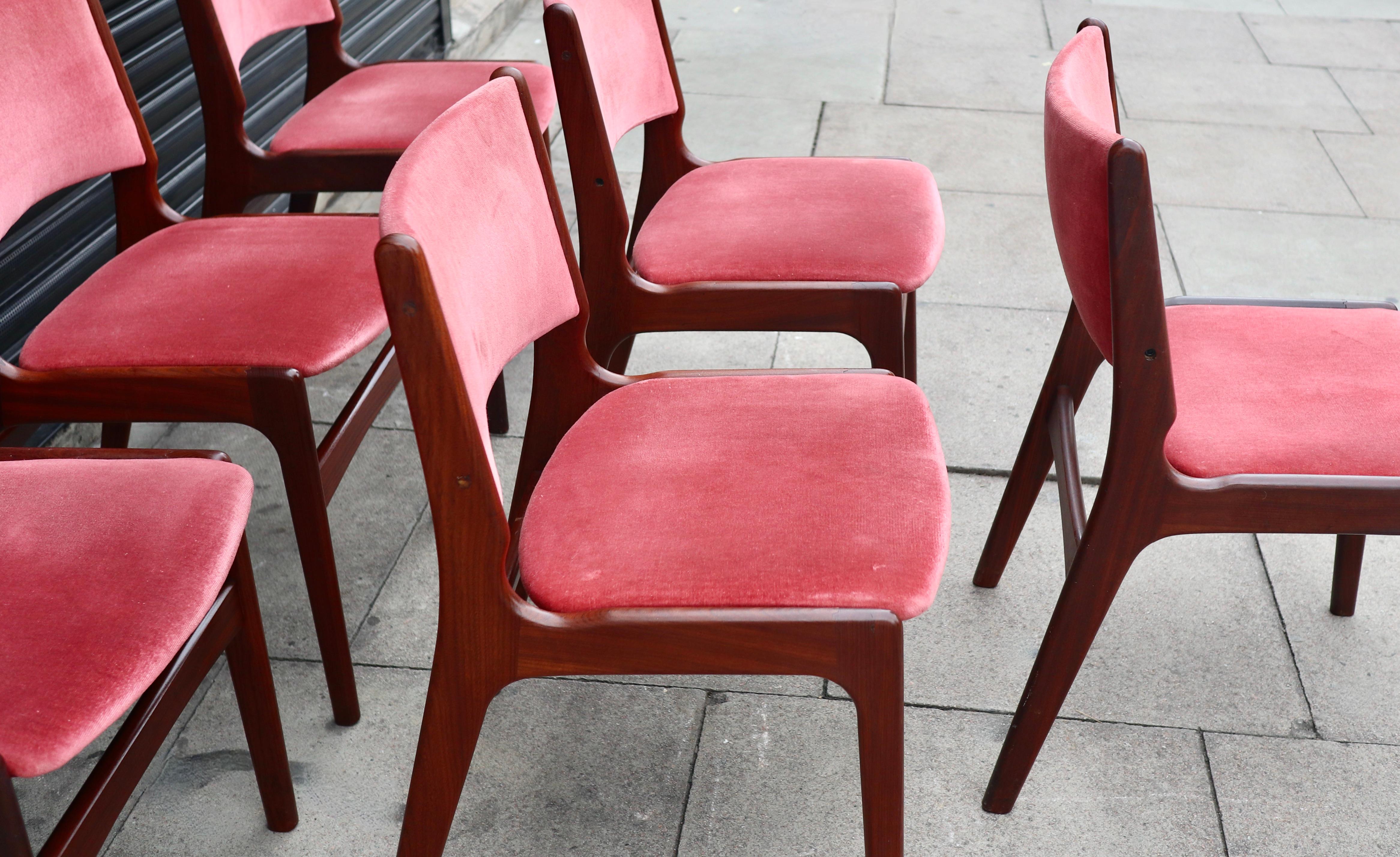 Six 1960s Erik Buch 'Model 89' Teak Danish Dining Chairs  For Sale 9