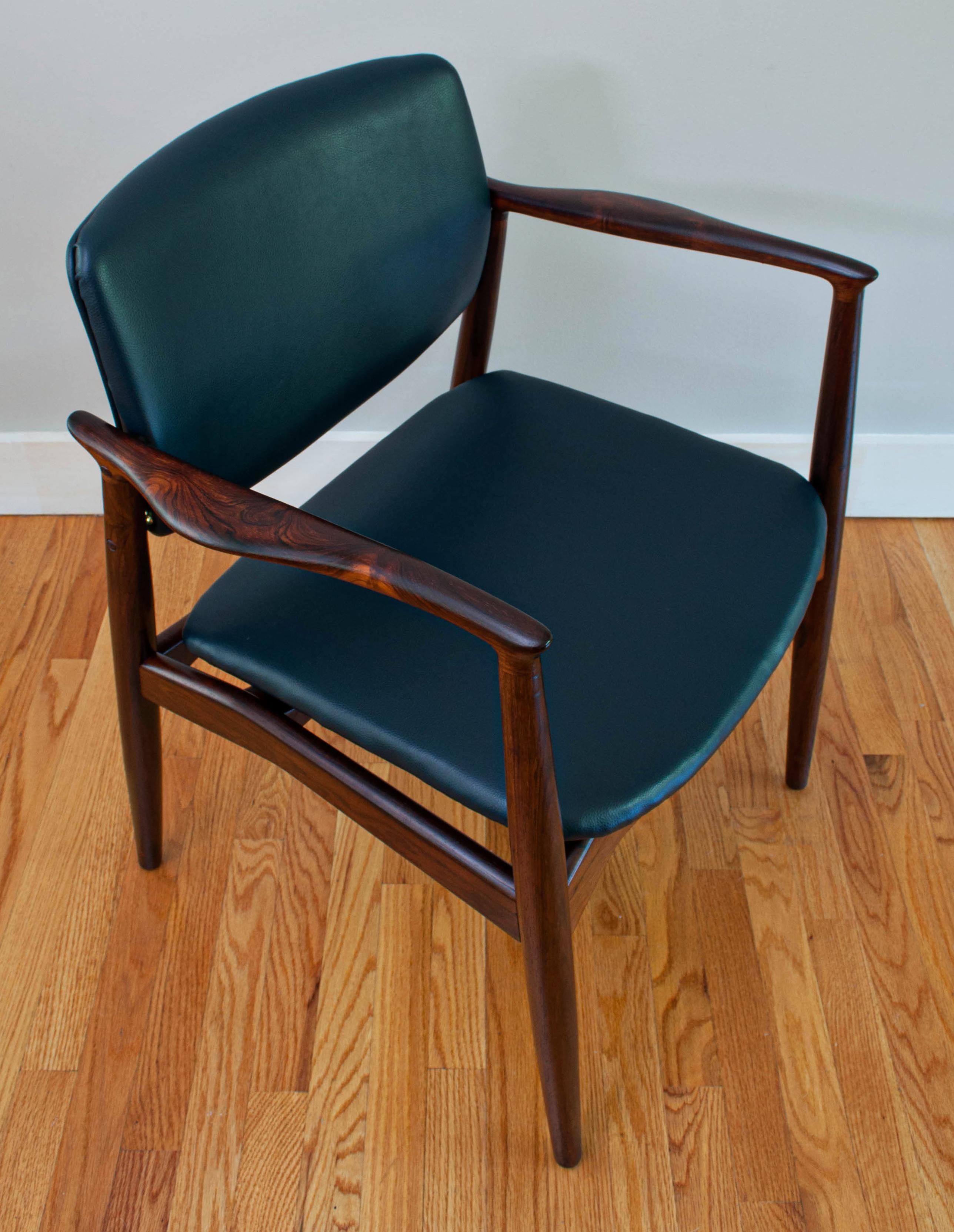 1960s Erik Buch Pair of Model 67 Captain’s Chair in Brazilian Rosewood 1