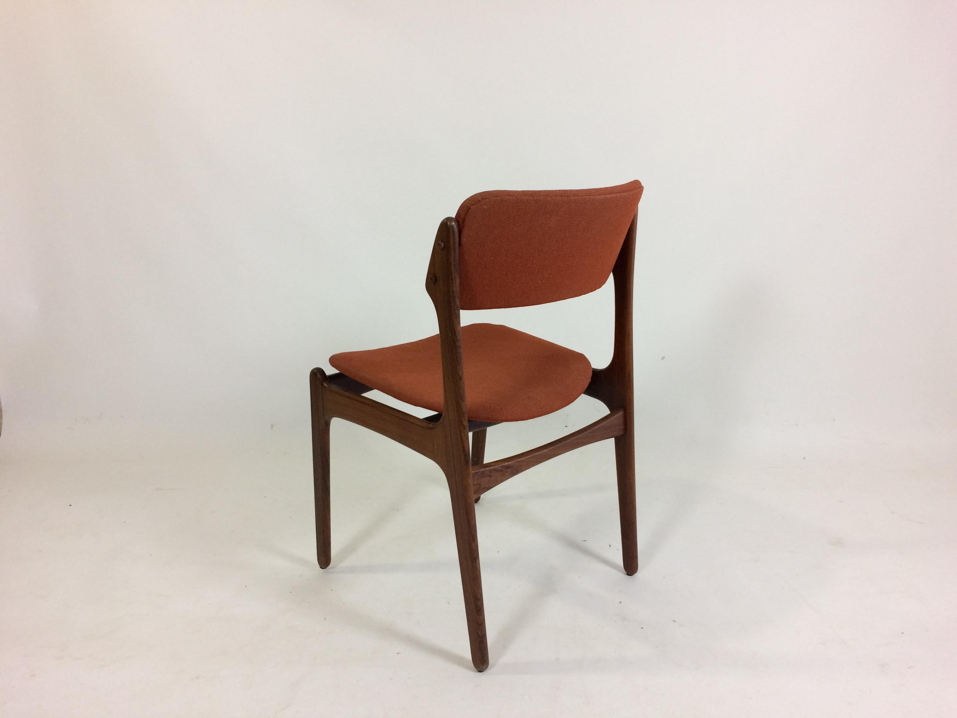 Woodwork 1960s Erik Buch Set of 12 Rosewood Dining Chairs, Inc. Re-Upholstery
