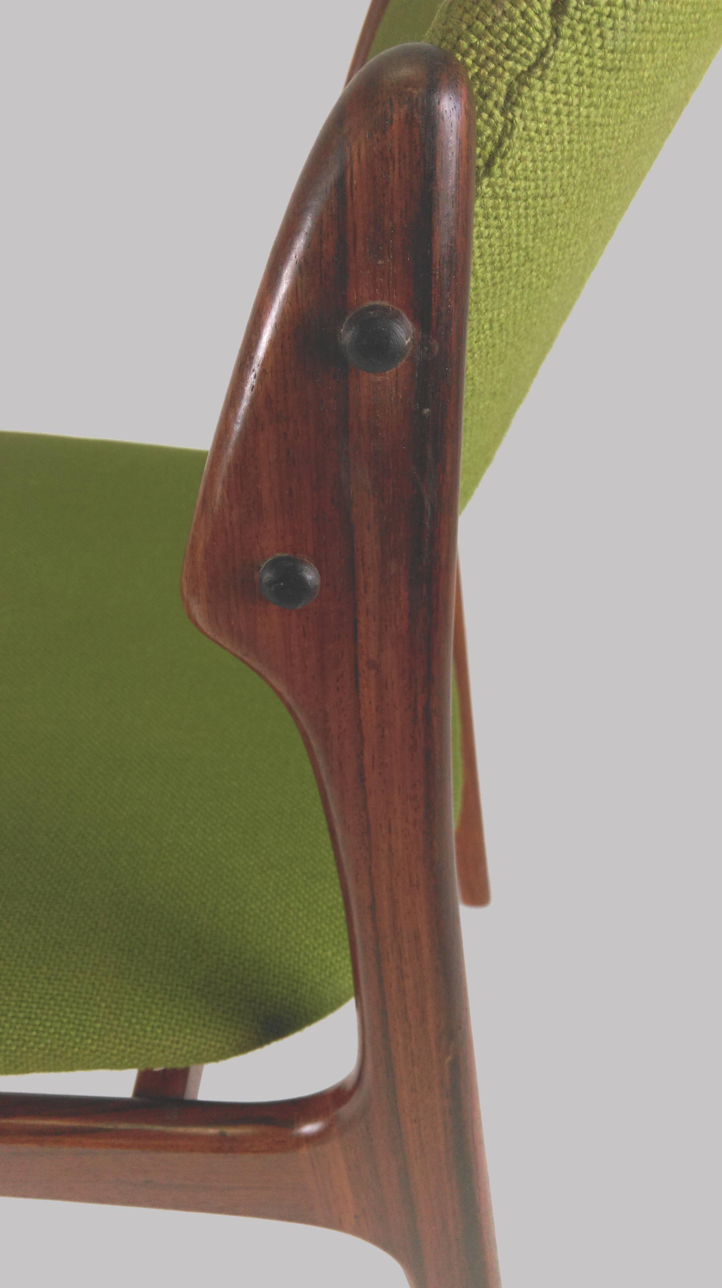 Erik Buch Set of Eight Refinished Rosewood Dining Chairs Inc, Re-Upholstery For Sale 11
