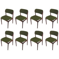 1960s Erik Buch Set of Eight Rosewood Dining Chairs with Upholstery of Choice