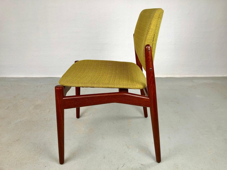 Danish 1960s Erik Buch Set of Eight Teak Dining Chairs, Custom Reupholstery Included For Sale