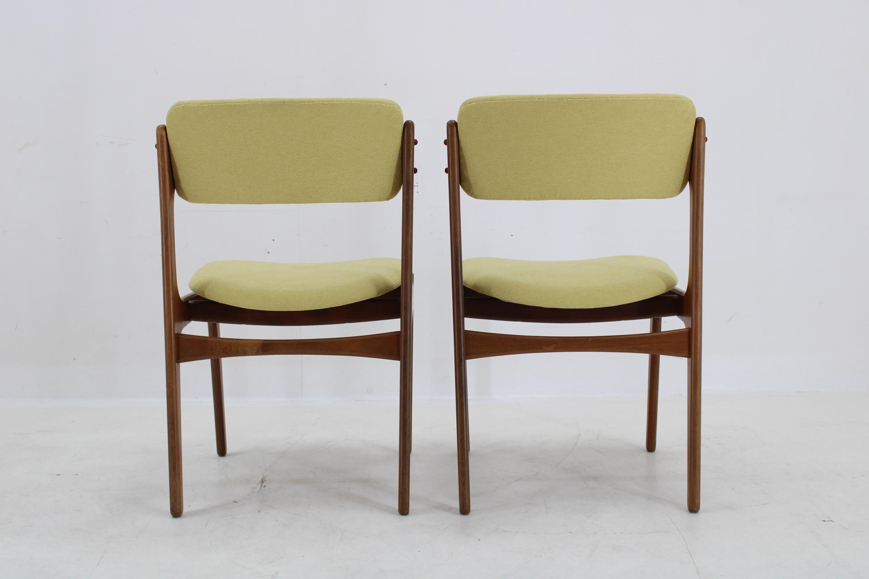 1960s Erik Buch Set of Six Restored Teak Dining Chairs, Denmark en vente 3