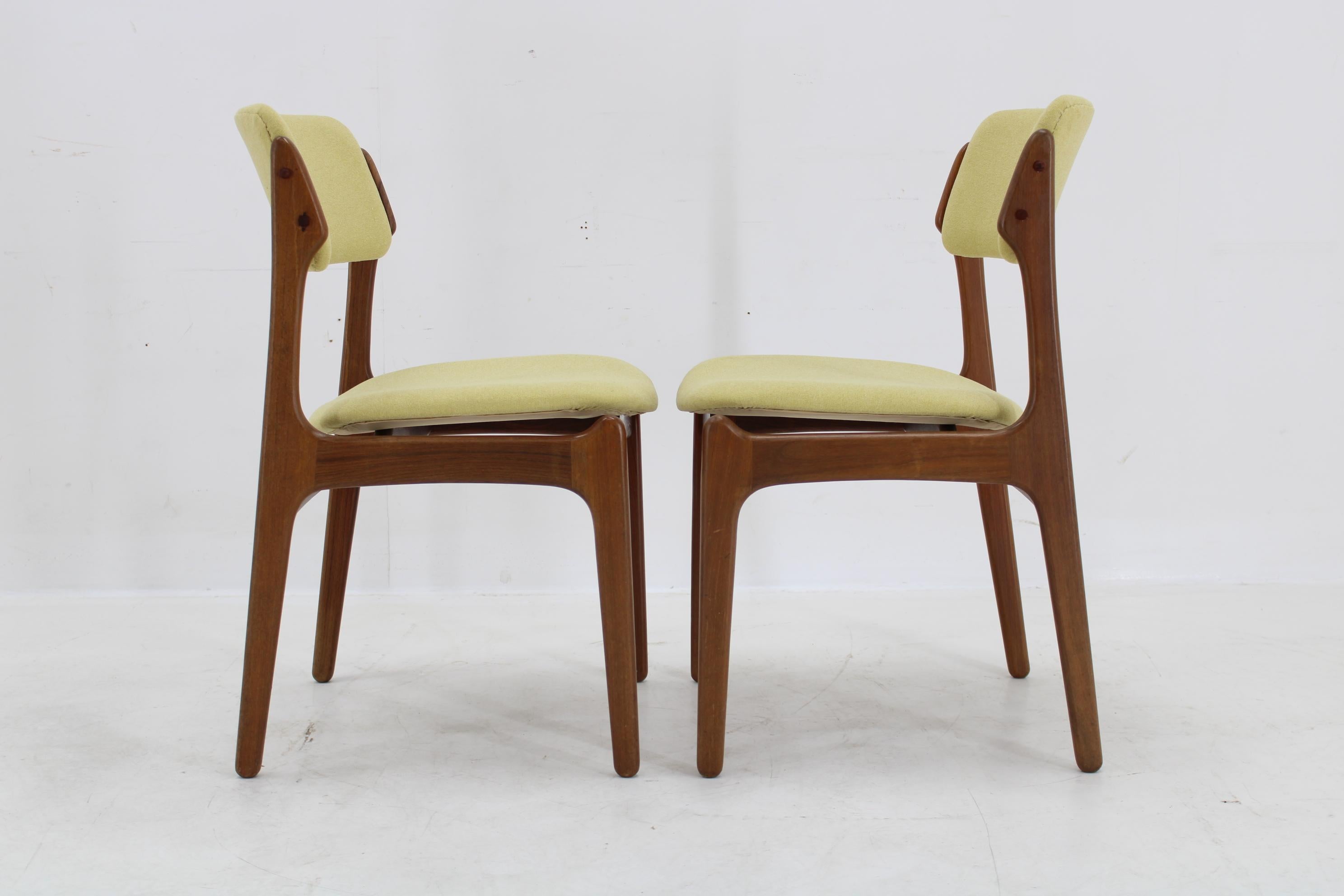 1960s Erik Buch Set of Six Restored Teak Dining Chairs, Denmark en vente 4