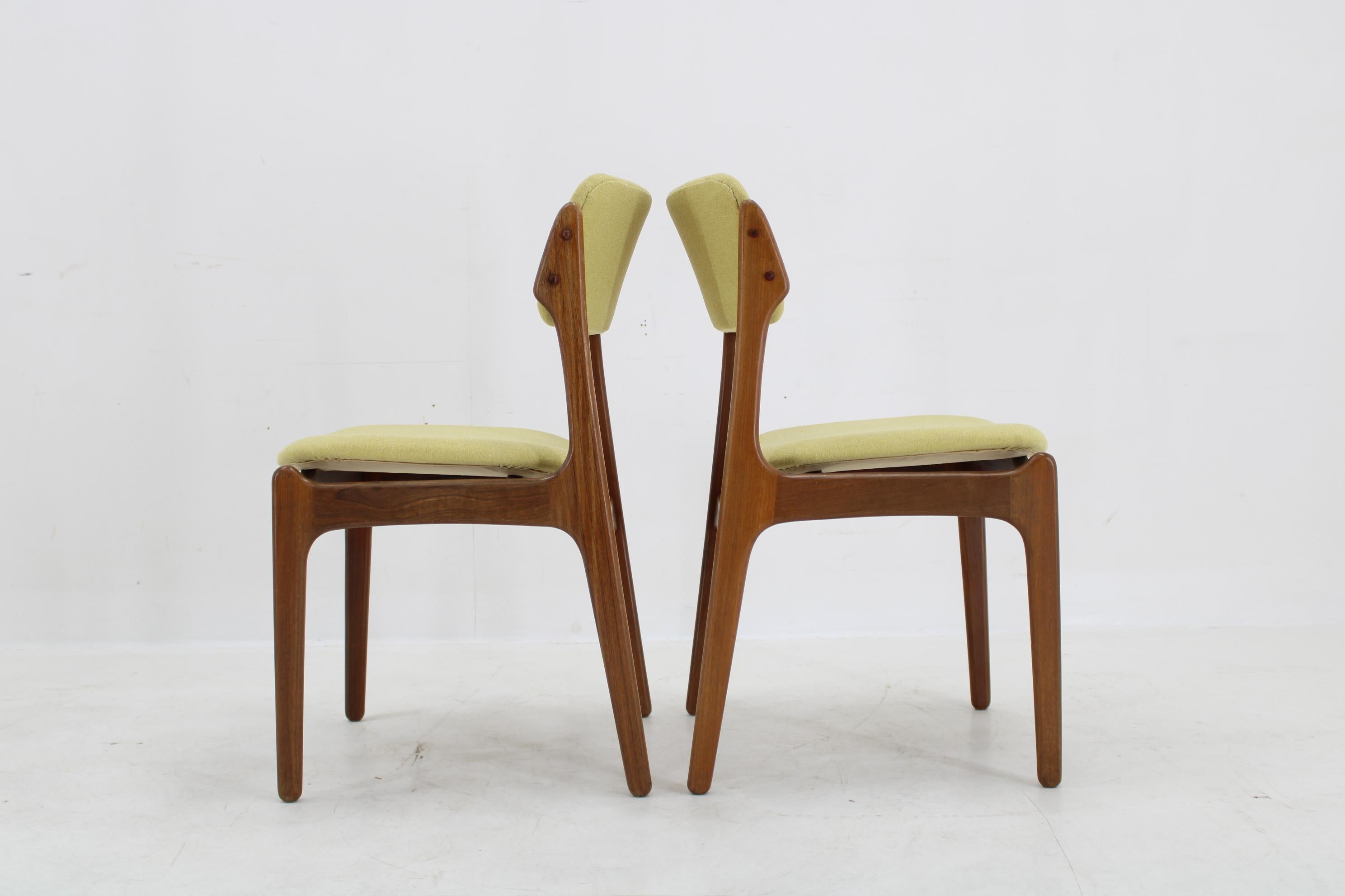 1960s Erik Buch Set of Six Restored Teak Dining Chairs, Denmark en vente 2