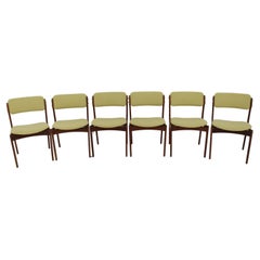 1960s Erik Buch Set of Six Restored Teak Dining Chairs, Denmark
