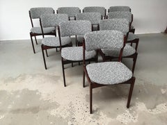1960s Erik Buch Set of Ten Fully Restored Customizable Rosewood Dining Chairs