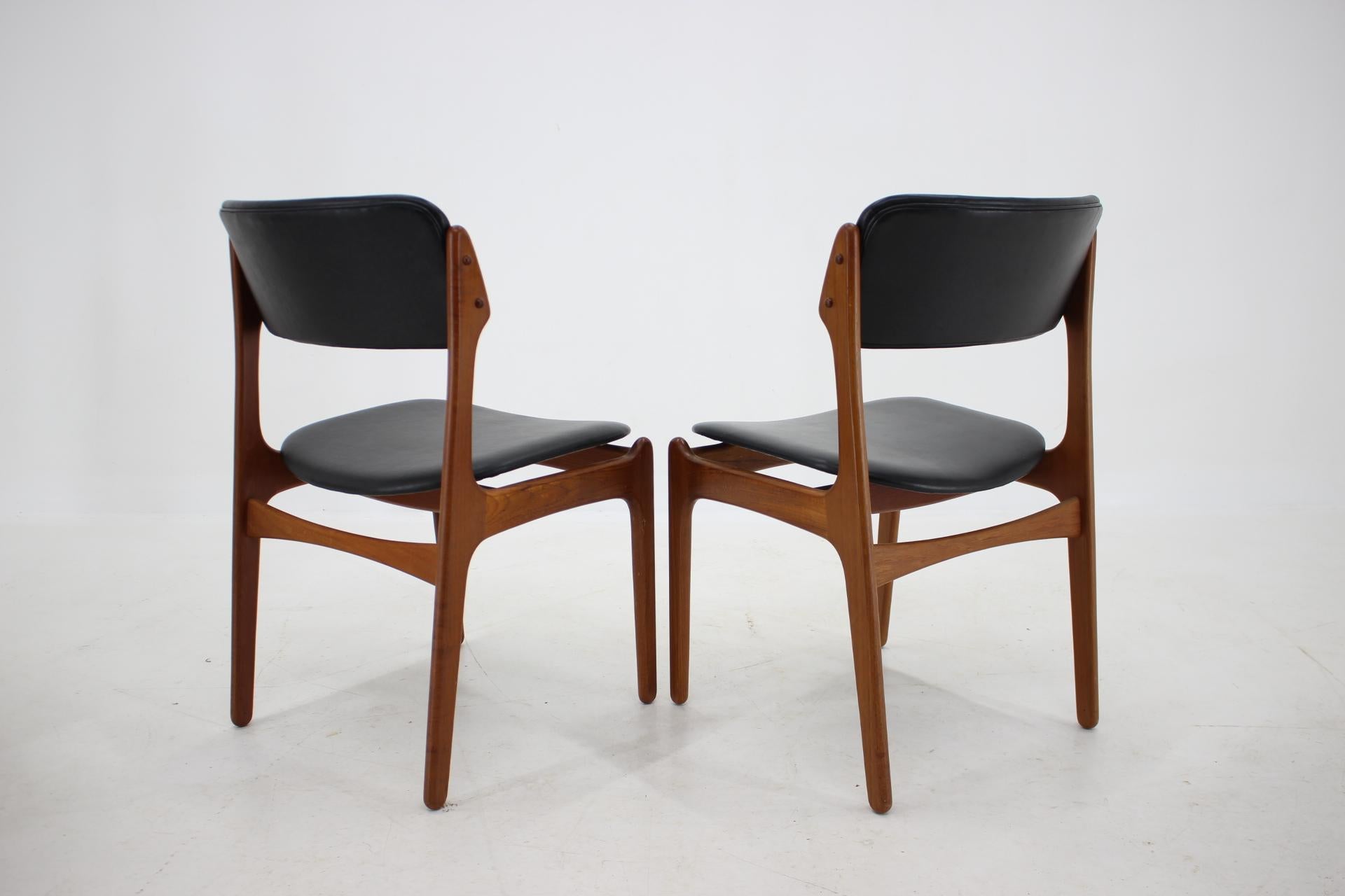Mid-20th Century 1960s Erik Buch Teak Dining Chairs, Set of 6