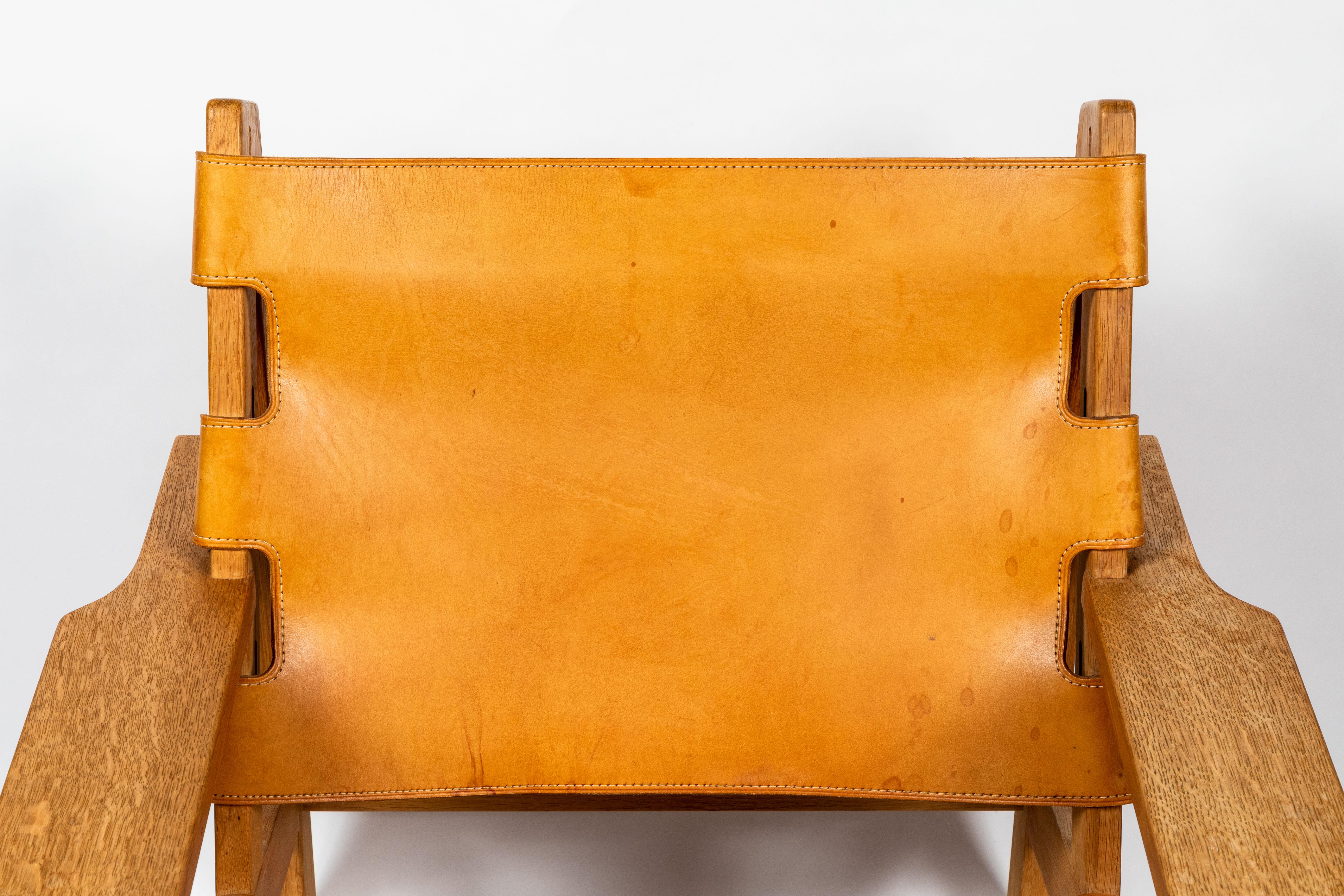 1960s Erling Jessen Oak and Leather Lounge Chair 2