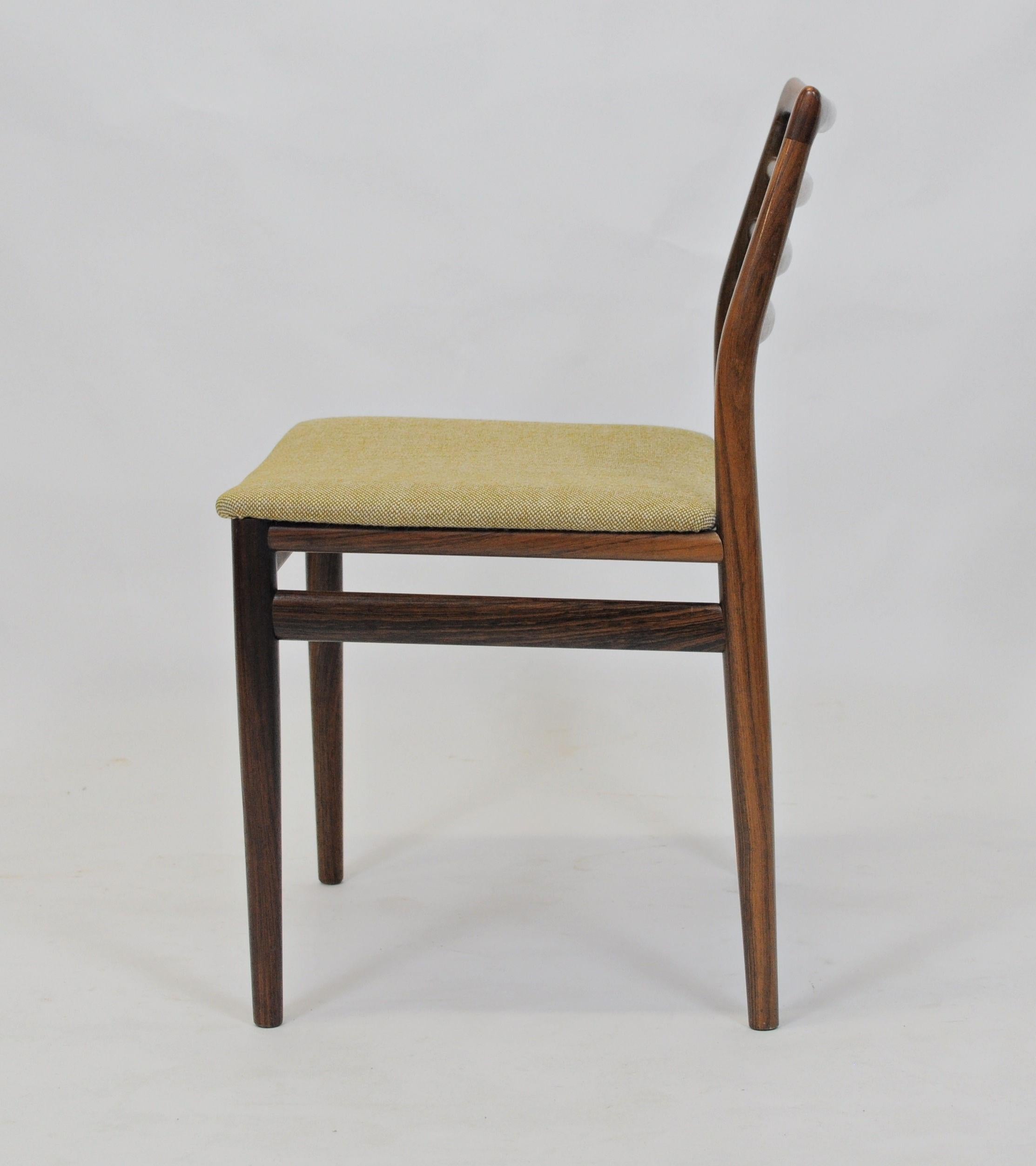 Danish 1960s Erling Torvits Refinished Rosewood Dining Chairs by Soro Mobelfabrik