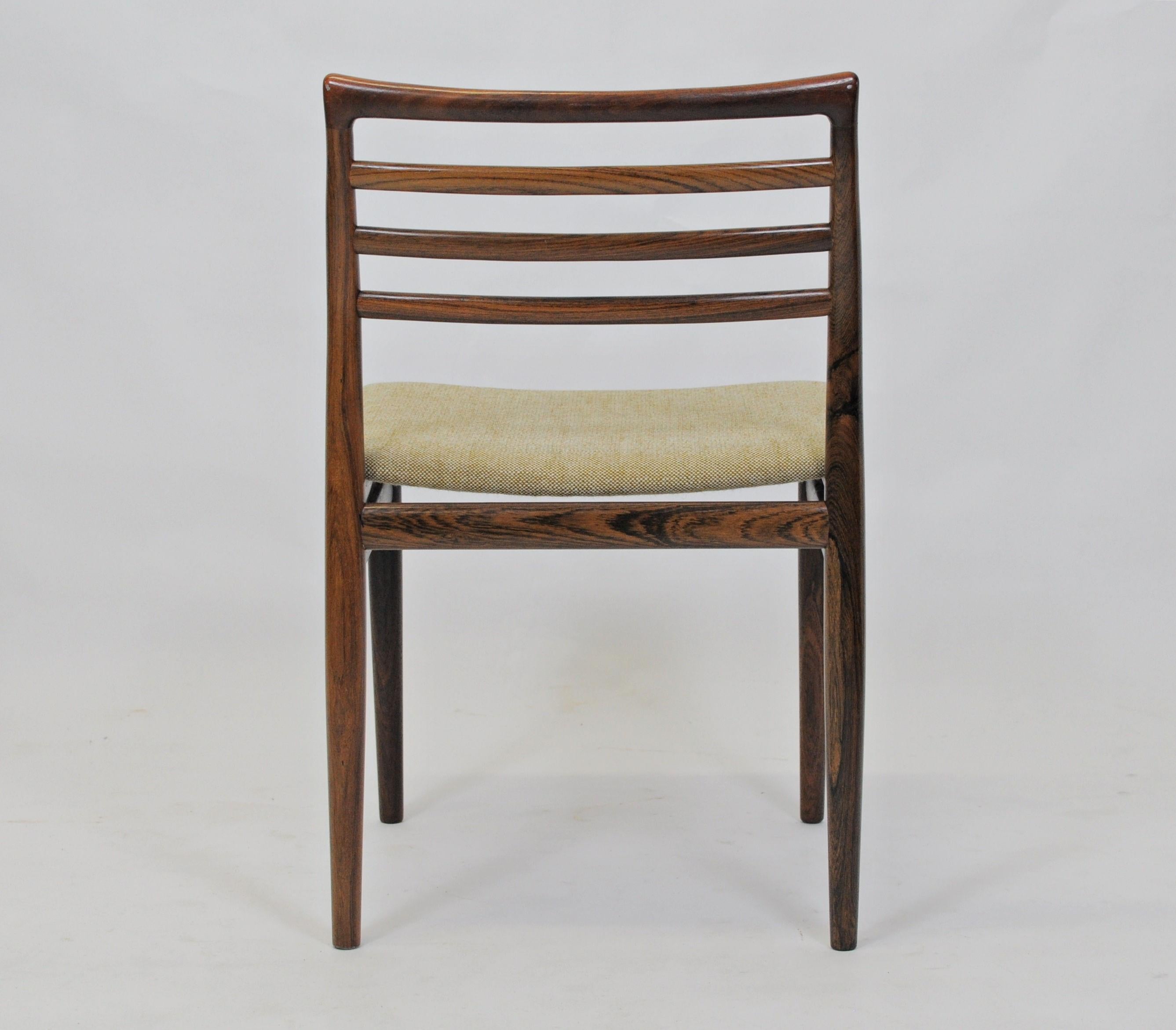 Mid-20th Century 1960s Erling Torvits Refinished Rosewood Dining Chairs by Soro Mobelfabrik