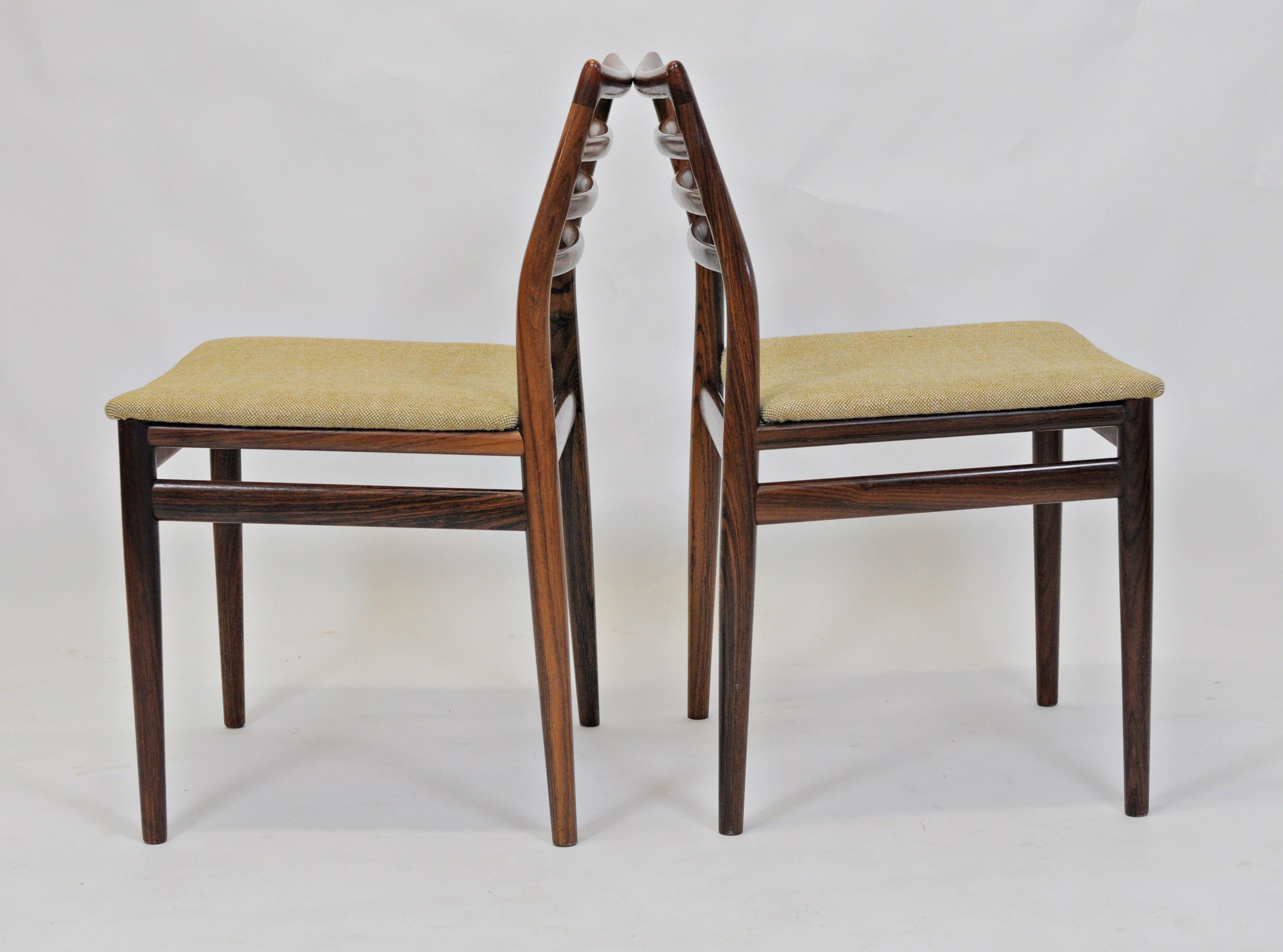 1960s Erling Torvits Refinished Rosewood Dining Chairs by Soro Mobelfabrik 1