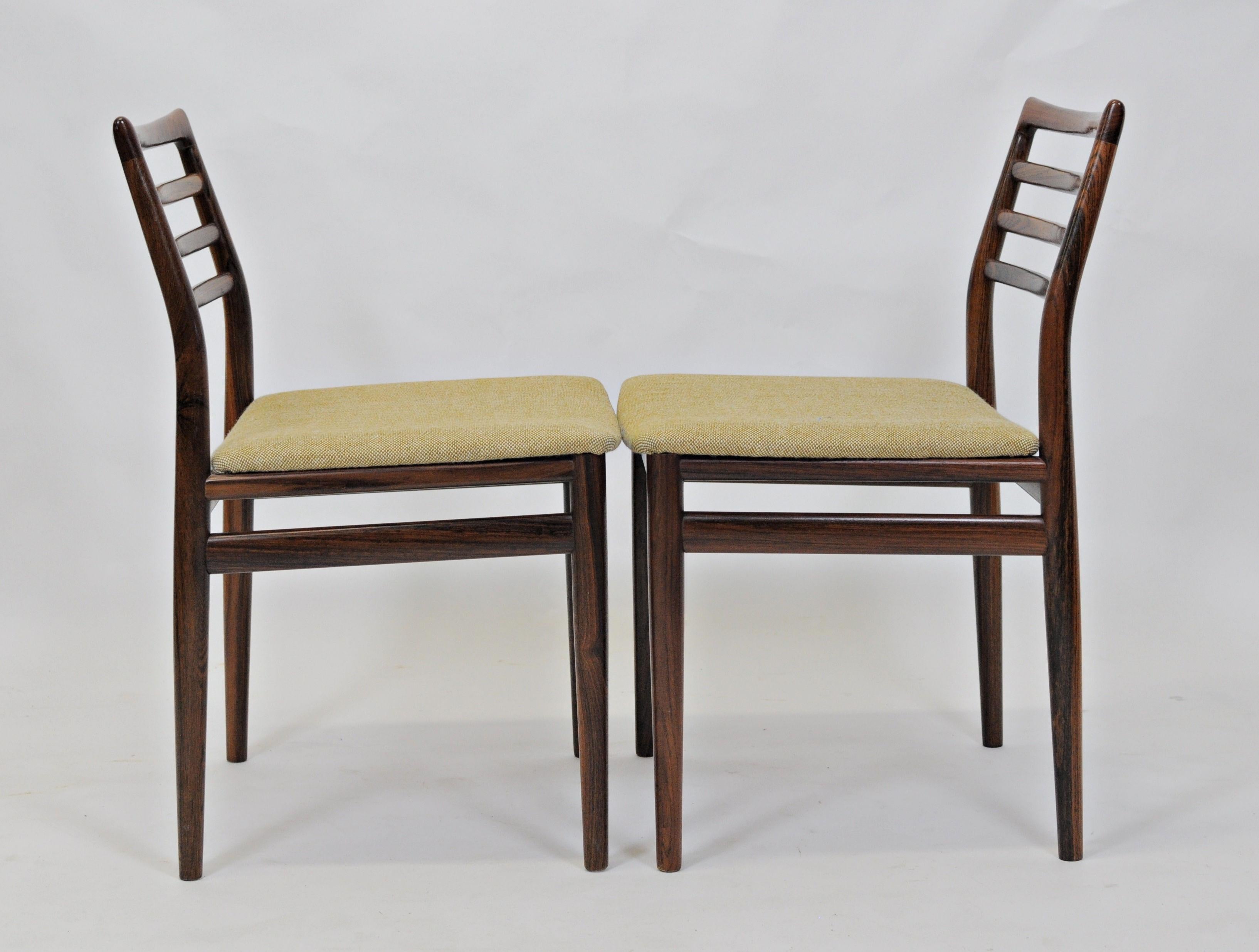 1960s Erling Torvits Refinished Rosewood Dining Chairs by Soro Mobelfabrik 2