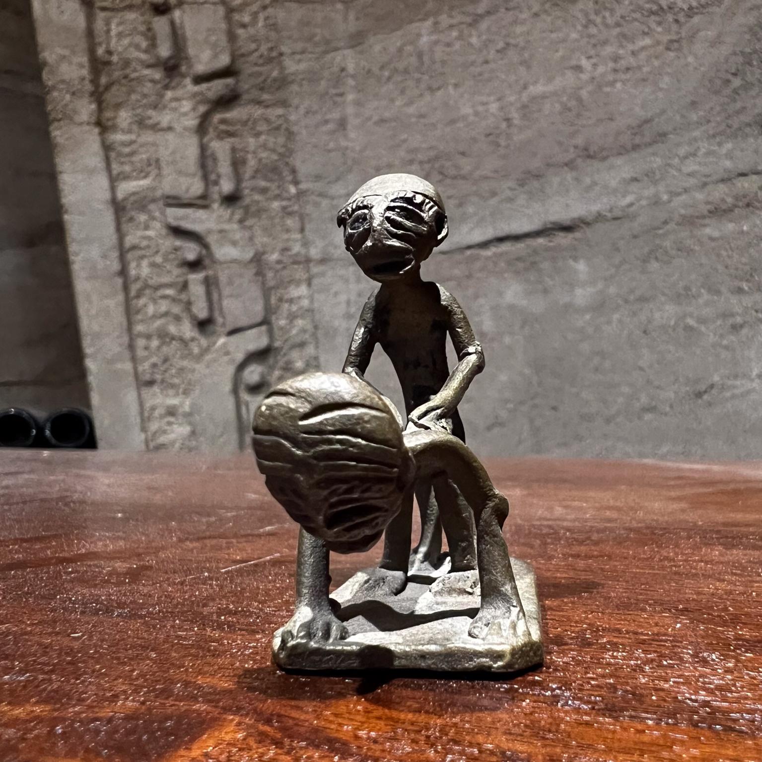 Unknown 1960s Erotic Themed Couple Art African Sculpture in Bronze