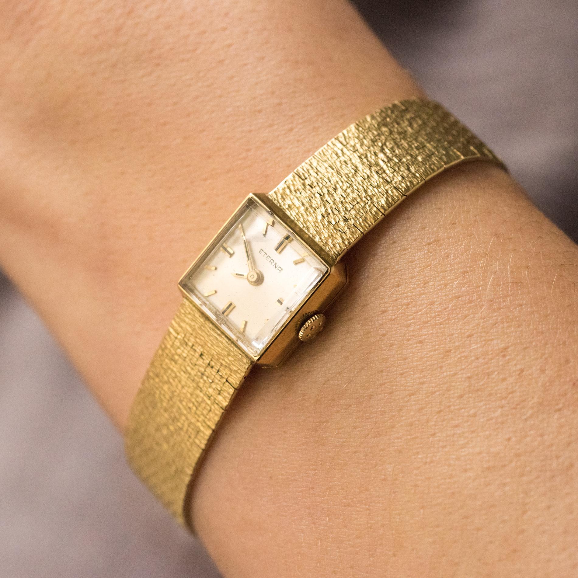 18k gold watch women's