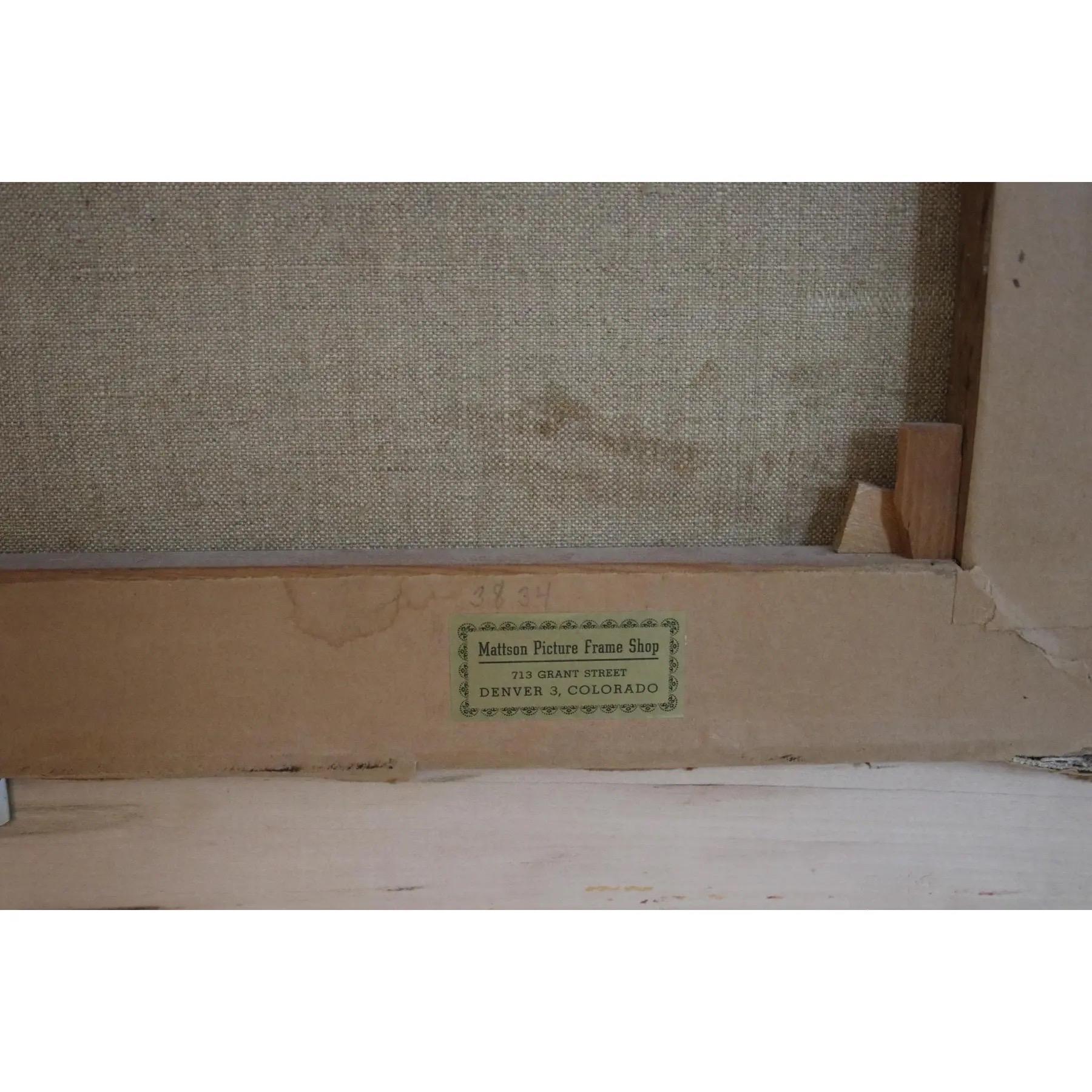 1960’s Ethelyn P.Cobb Floating Market Scene Oil on Canvas im Angebot 2