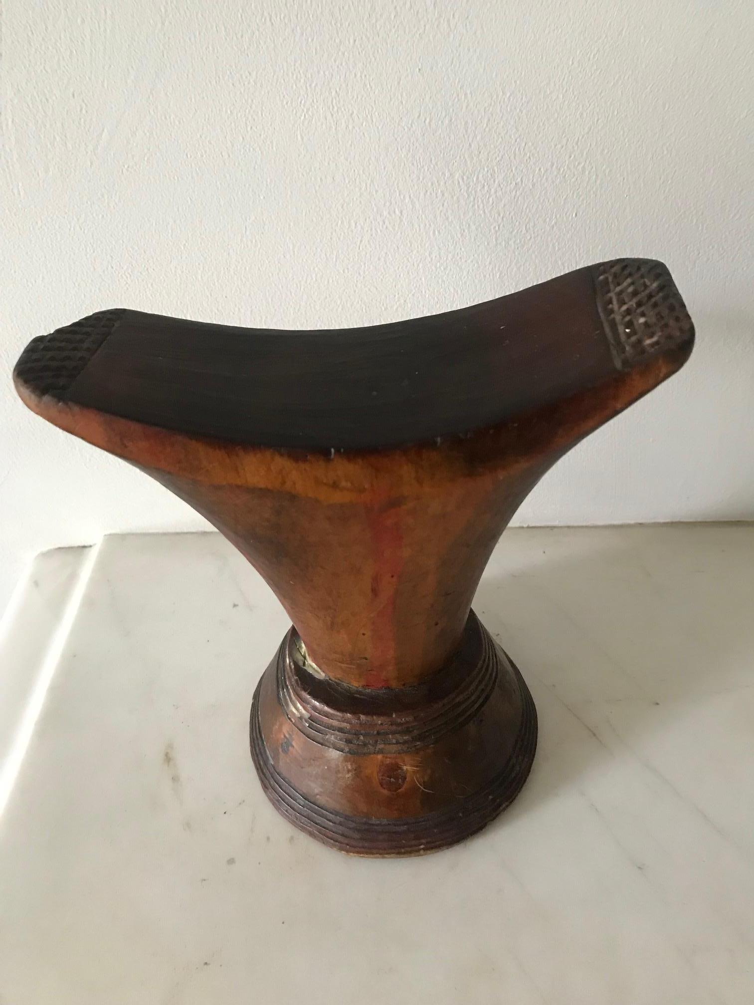 Mid-Century Modern 1960s Ethiopian Tribal Headrest For Sale