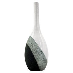 1960 Ettore Sottsass Jarrón de cerámica con esmalte volcánico Raymor Bitossi Italia Memphis
