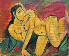 1960s European Post-War Expressionist Artwork Signed by Artist
