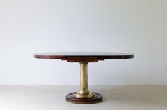 1960's Extendable ship's table with cast bronze column