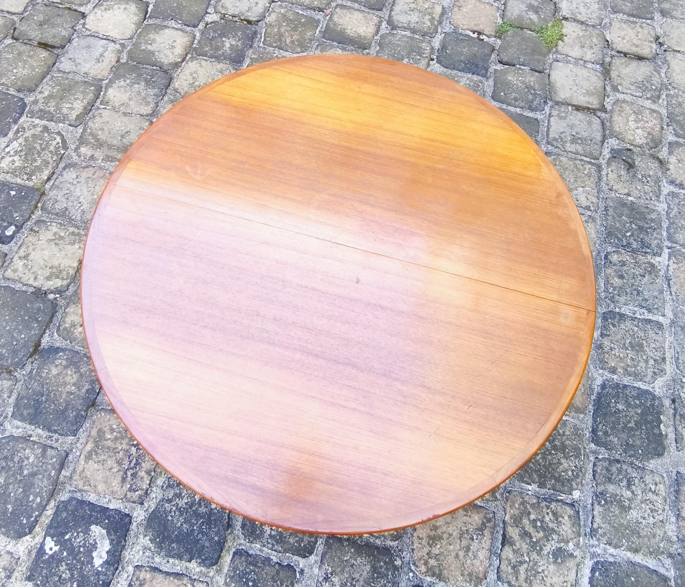 Tavolo da pranzo allungabile in teak degli anni '60, 2 foglie, design danese Johannes Andersen in vendita 10