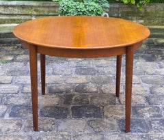 1960s extendable teak dining table, 2 leaves, Johannes Andersen Danish design