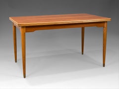 1960's Extensible Dining Table in Teak Wood and Beech