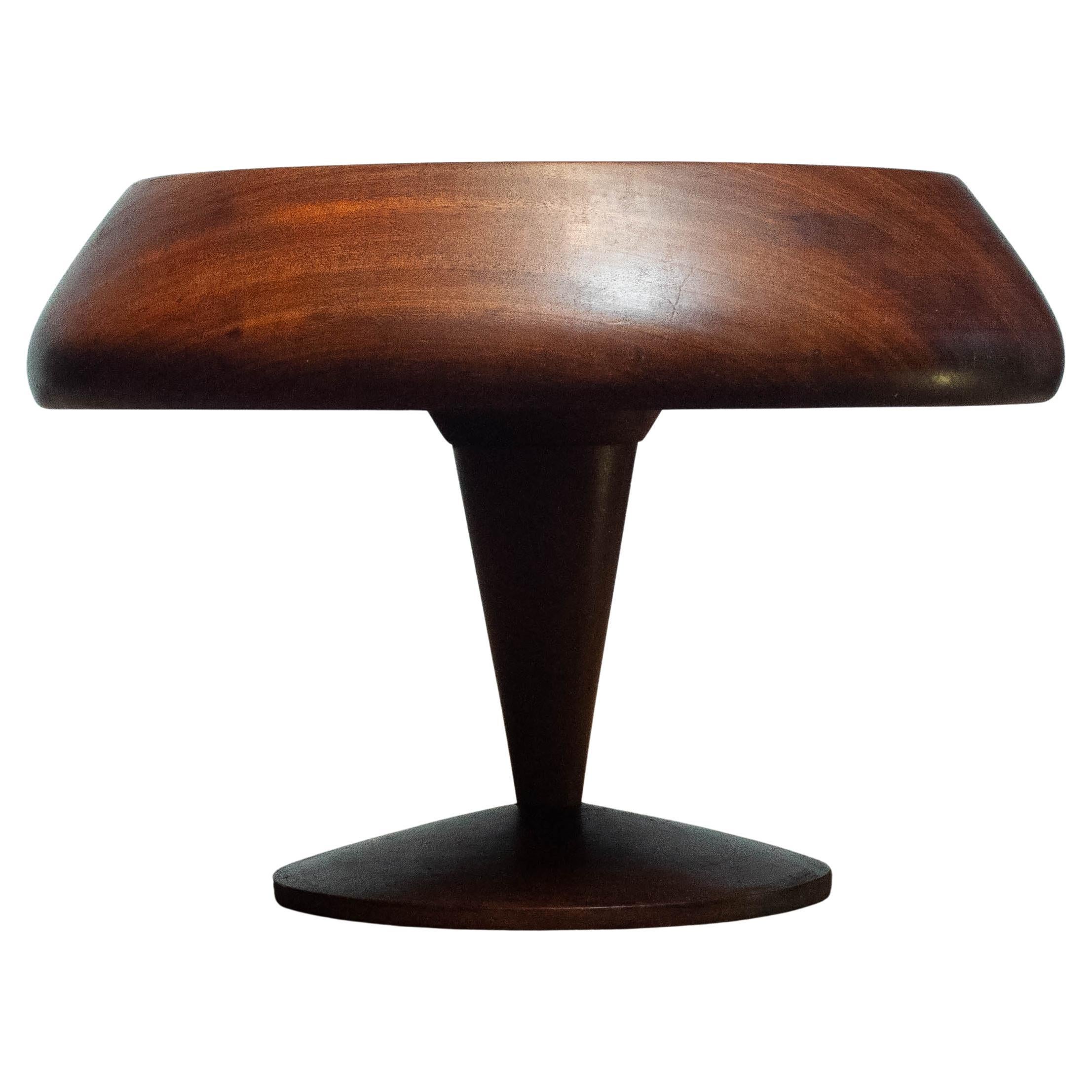 1960's Extra Large Brutalist Craftsman Planter In Solid Teak