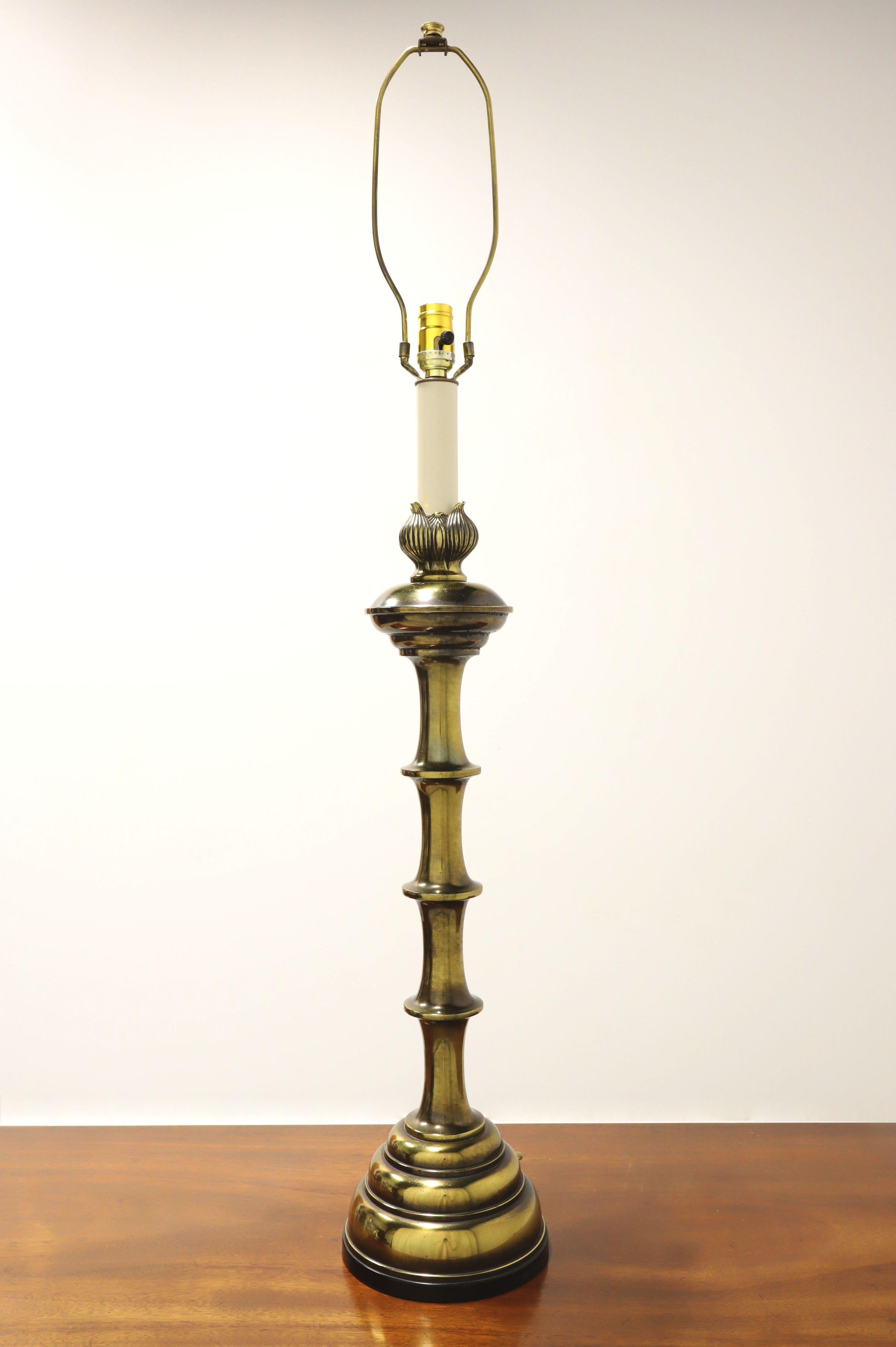 1960's Extra Large Faux Bamboo Brass Table Lamp For Sale 6