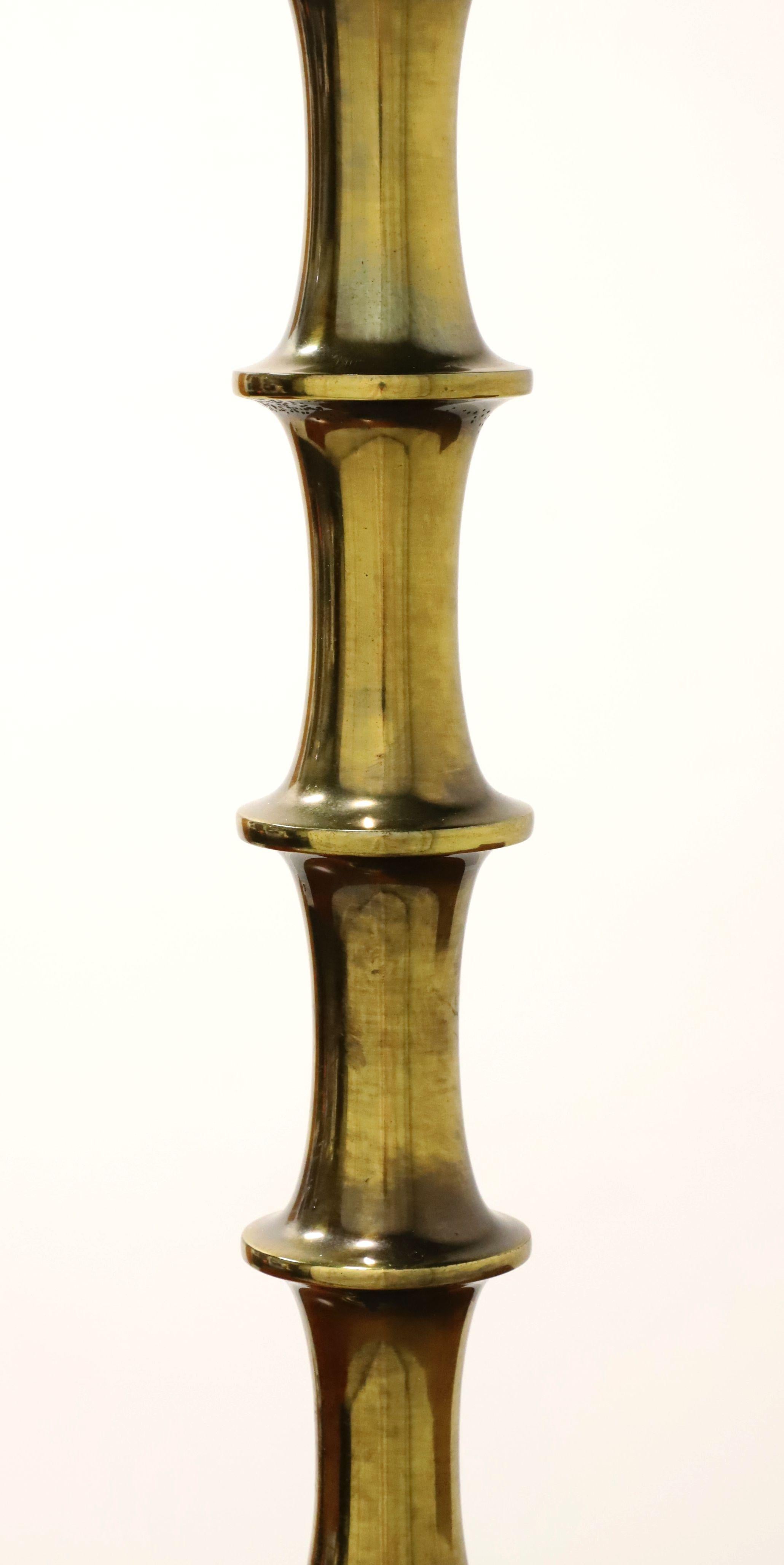 1960's Extra Large Faux Bamboo Brass Table Lamp For Sale 2