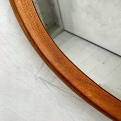 1960s Extra Large Oval Danish Modern Mirror by Pedersen & Hansen