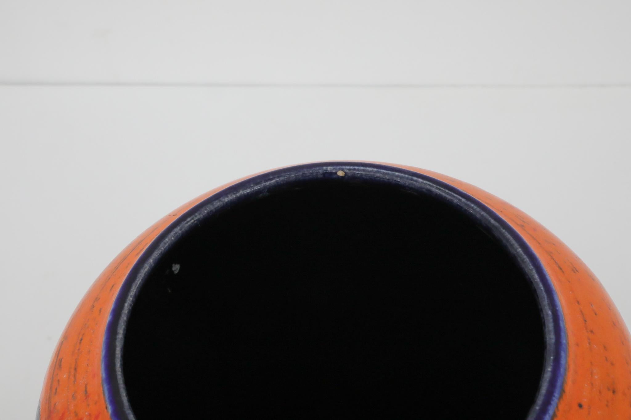 Vaso extra large in ceramica con smalto arancione della Germania occidentale di Scheurich del 1960 in vendita 6
