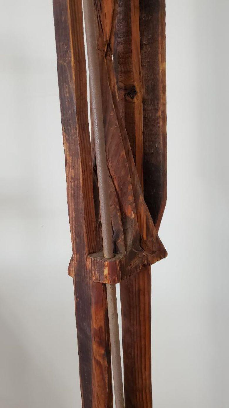 1960s Extremely Tall and Thin Don Quixote Wooden Sculpture by Witco For Sale 4