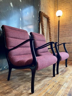 1960s Ezio Longhi "Mitzi" Pair of Armchairs for Elam
