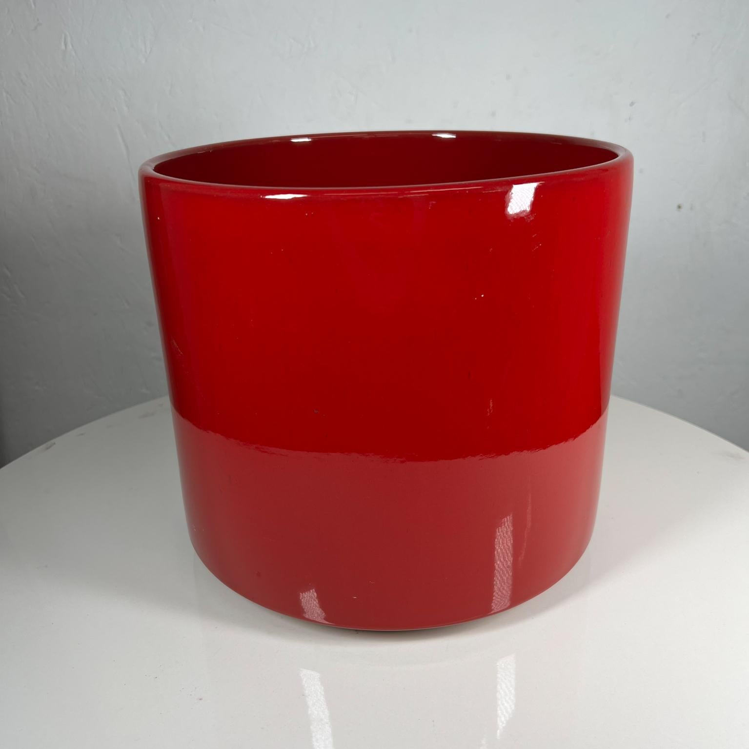 Mid-Century Modern 1960s Fab Red Modern Gainey Planter Architectural Pottery California