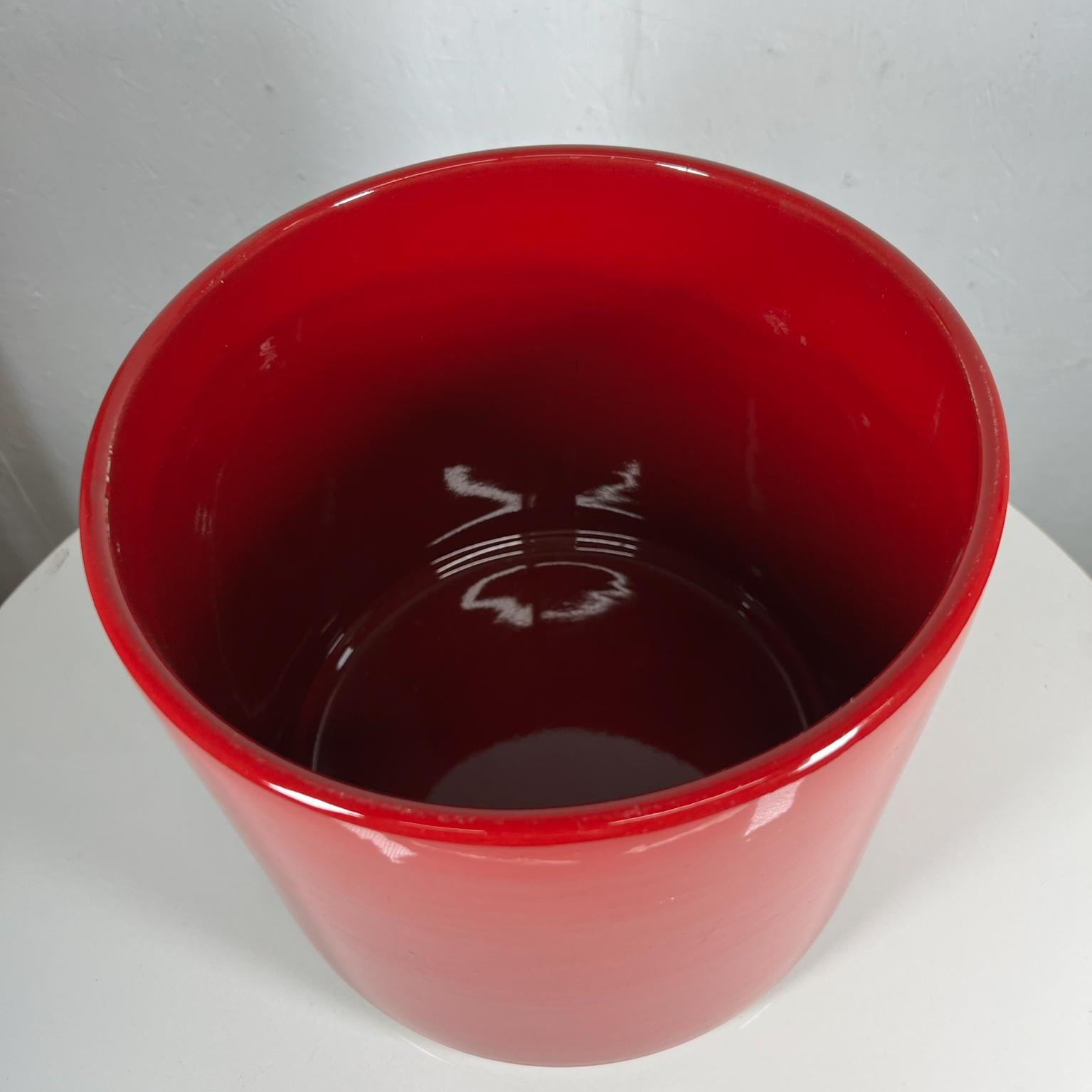 American 1960s Fab Red Modern Gainey Planter Architectural Pottery California