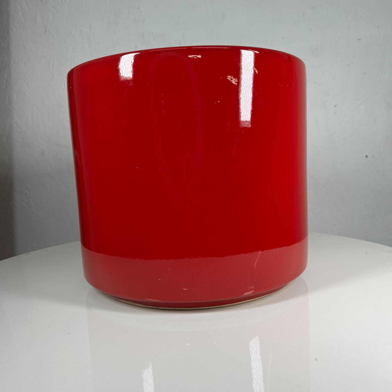 Mid-20th Century 1960s Fab Red Modern Gainey Planter Architectural Pottery California