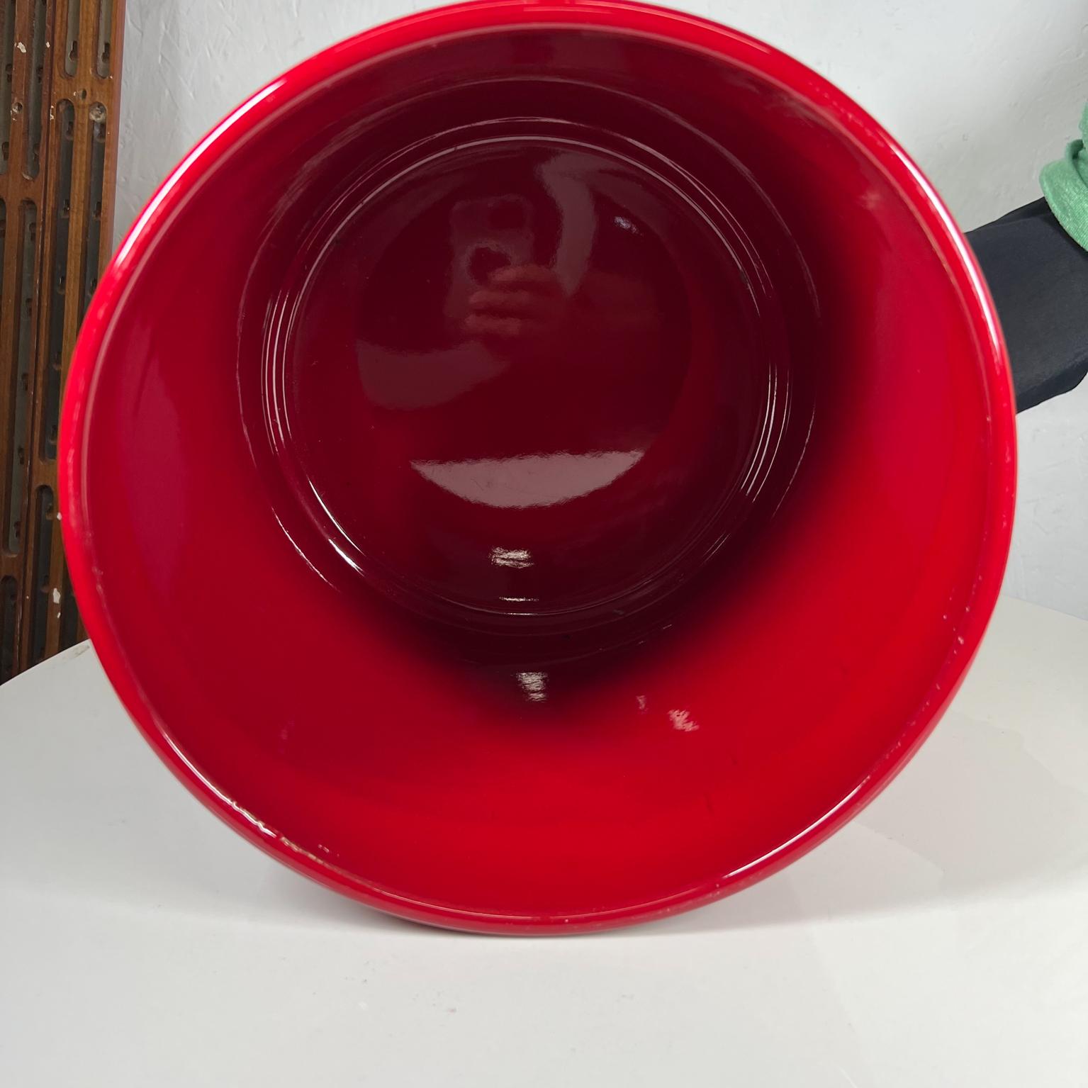 1960s Fab Red Modern Gainey Planter Architectural Pottery California 1
