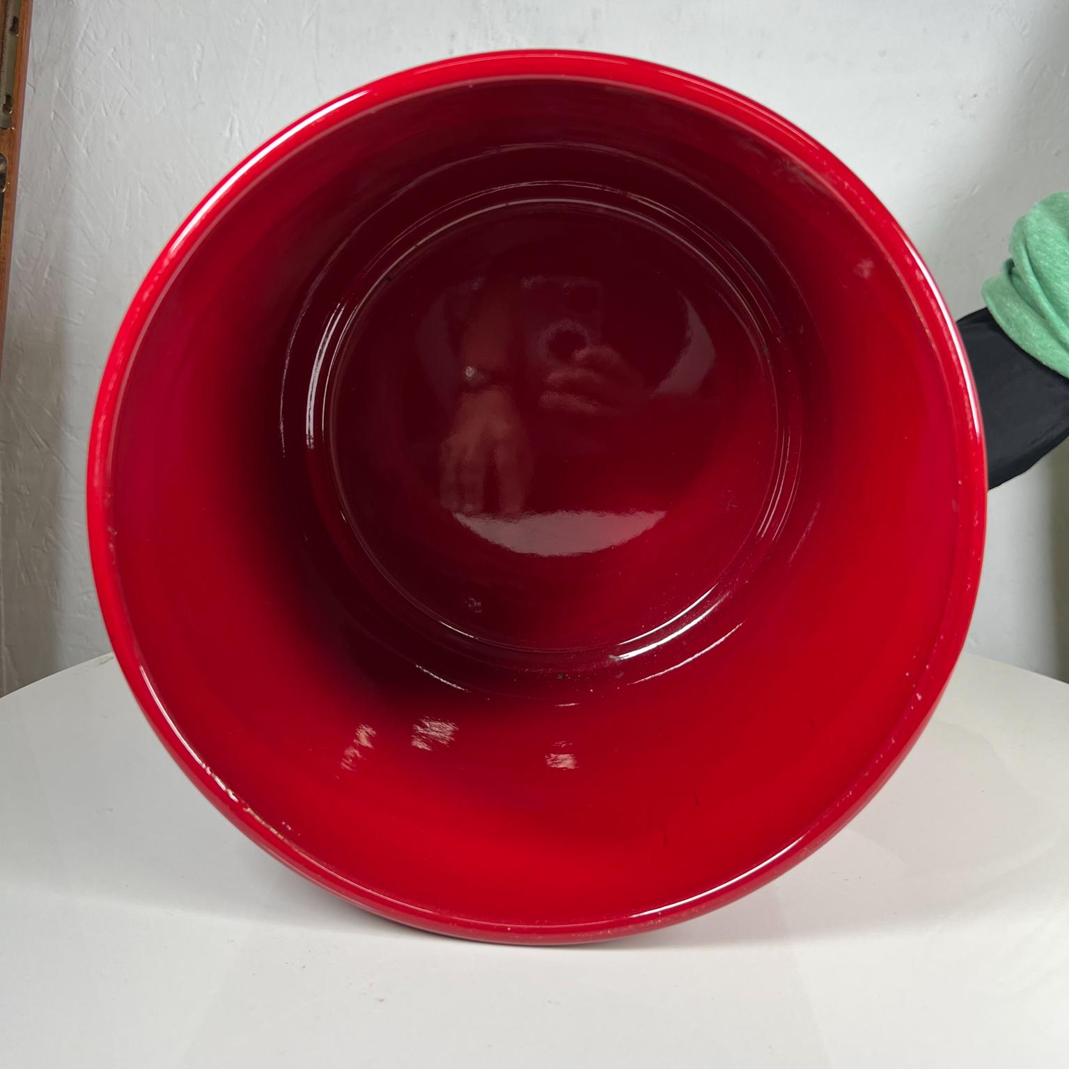 1960s Fab Red Modern Gainey Planter Architectural Pottery California 2