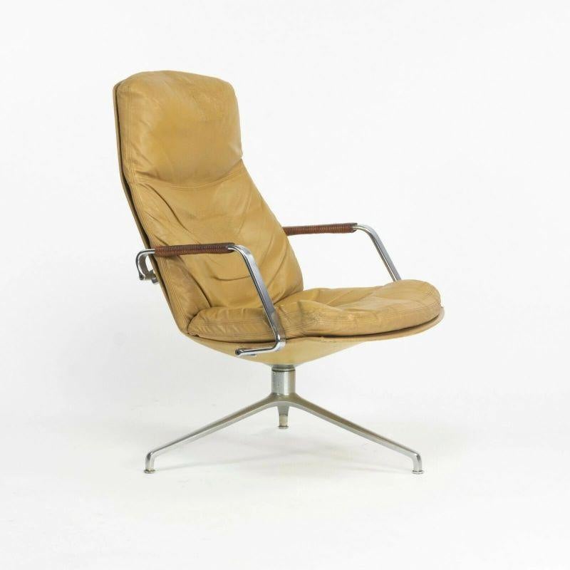 Moderne Chaise longue Fabricius et Kastholm Kill International FK86 des années 1960 en cuir fauve en vente