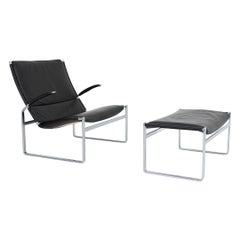 Fauteuil de salon et repose-pieds Fk 81 de Fabricius & Kastholm pour Kill International, années 1960