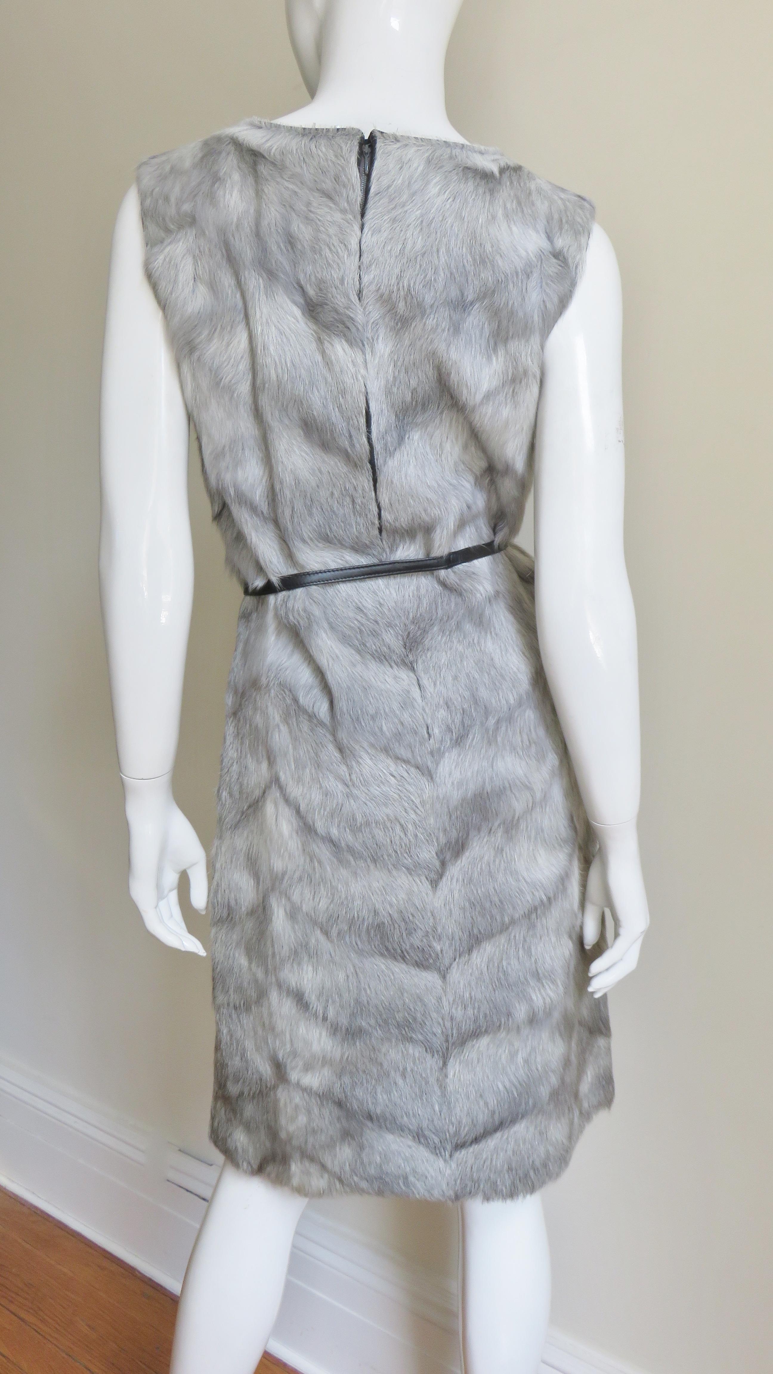 1960s Designer Fur Dress and Jacket For Sale 8
