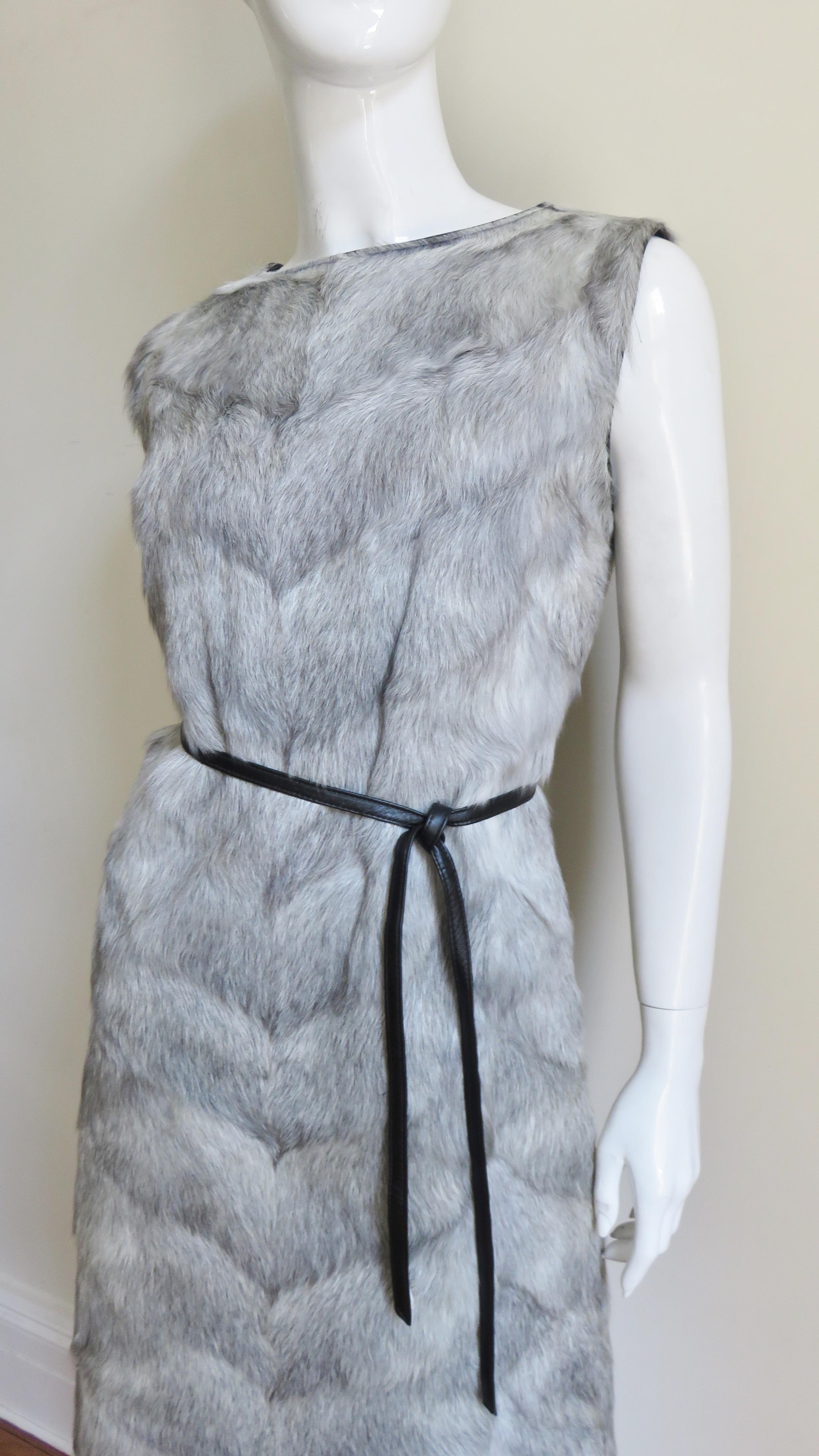 Women's 1960s Designer Fur Dress and Jacket For Sale