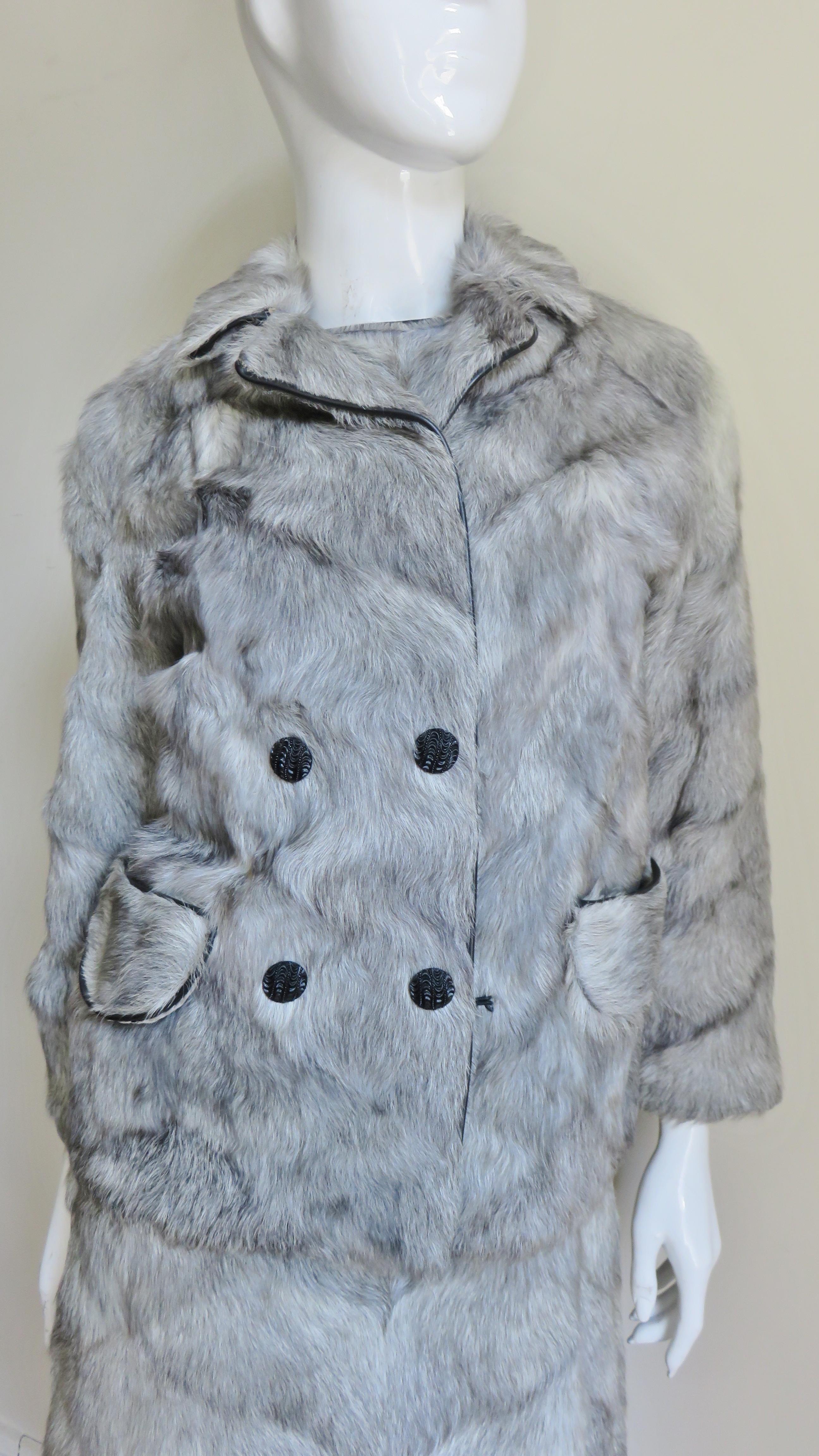 1960s Designer Fur Dress and Jacket For Sale 3