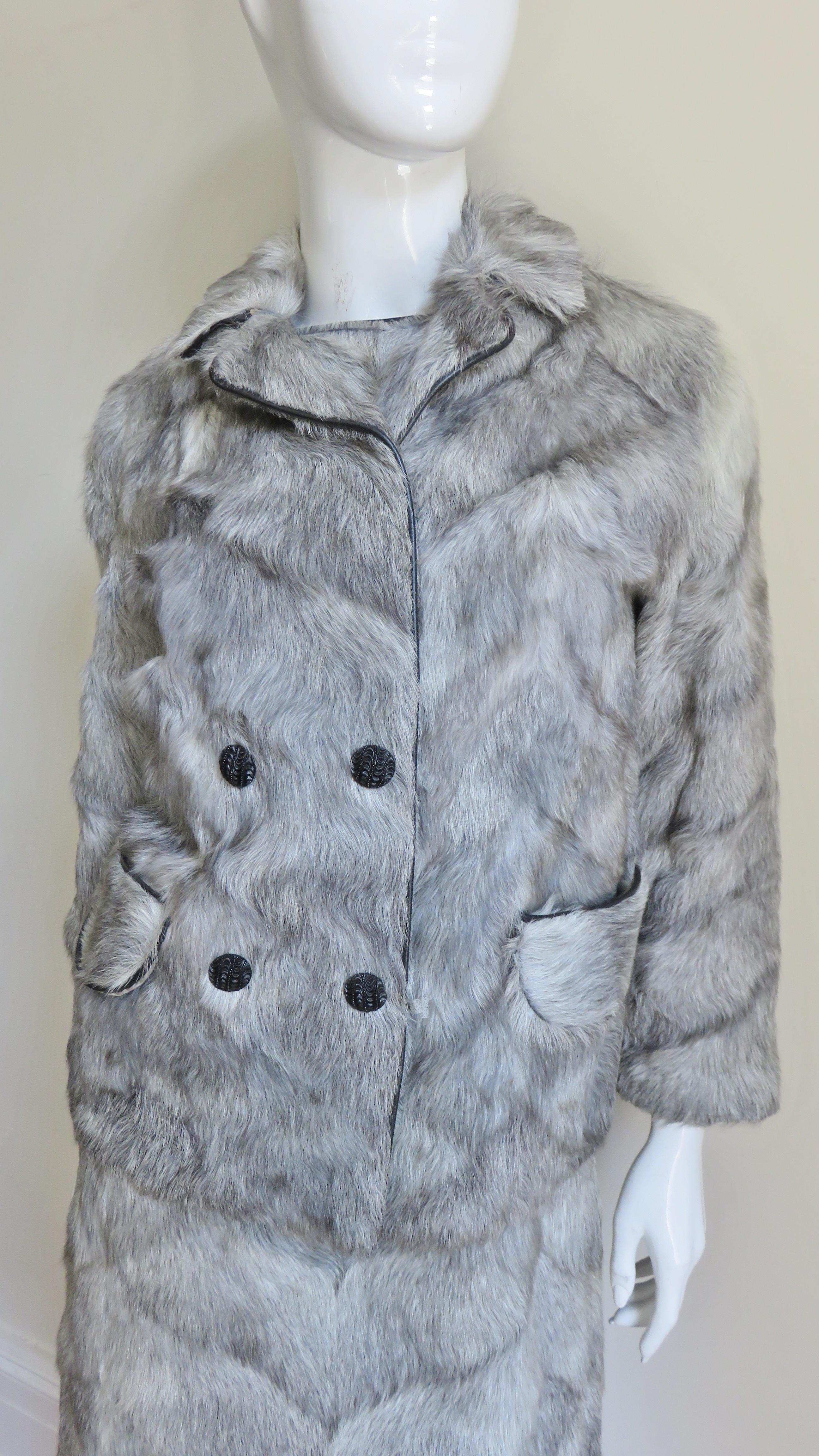 1960s Designer Fur Dress and Jacket For Sale 4